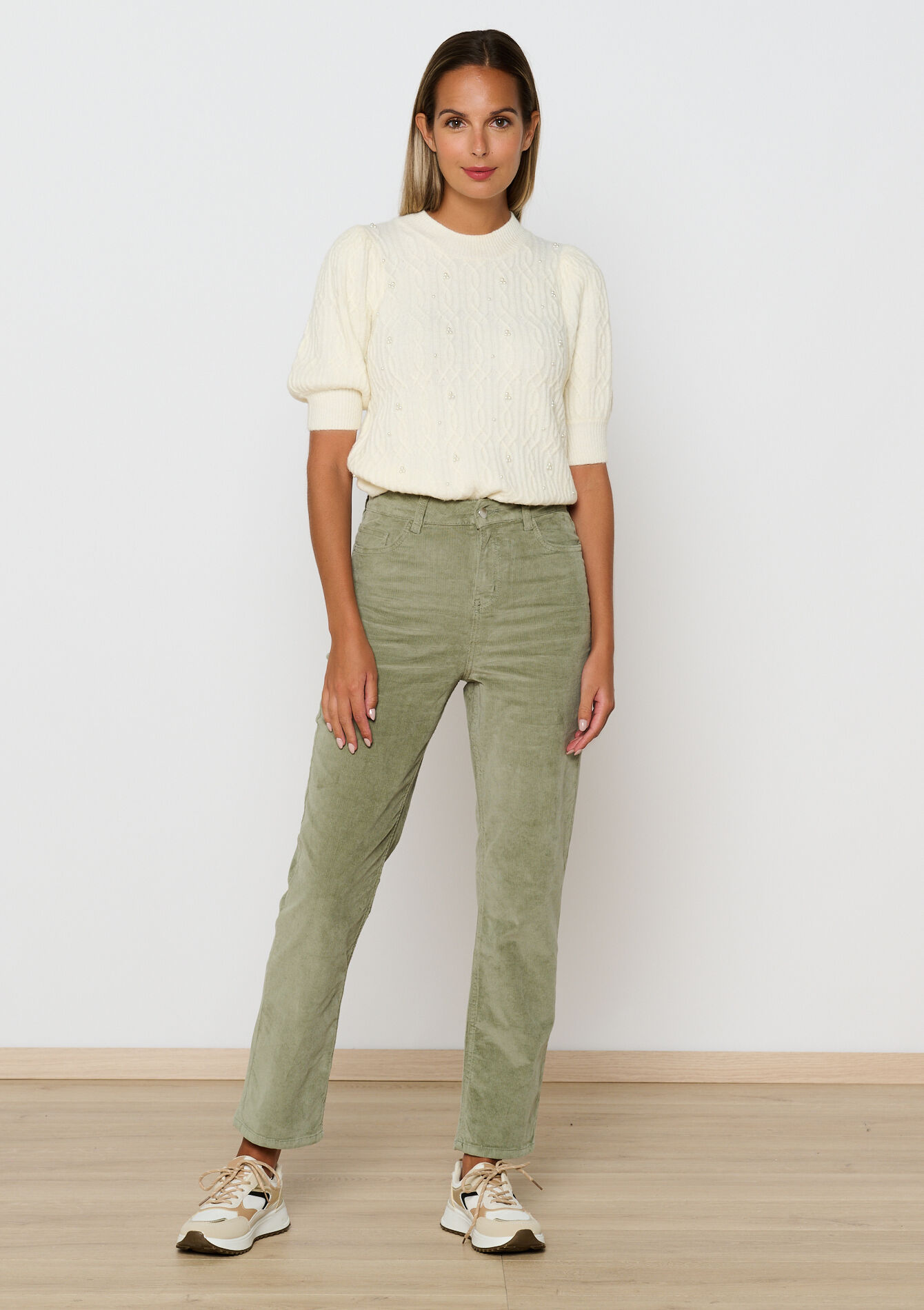 Corduroy trousers, Corduroy trousers - KHAKI FADED - 06004509_4326
