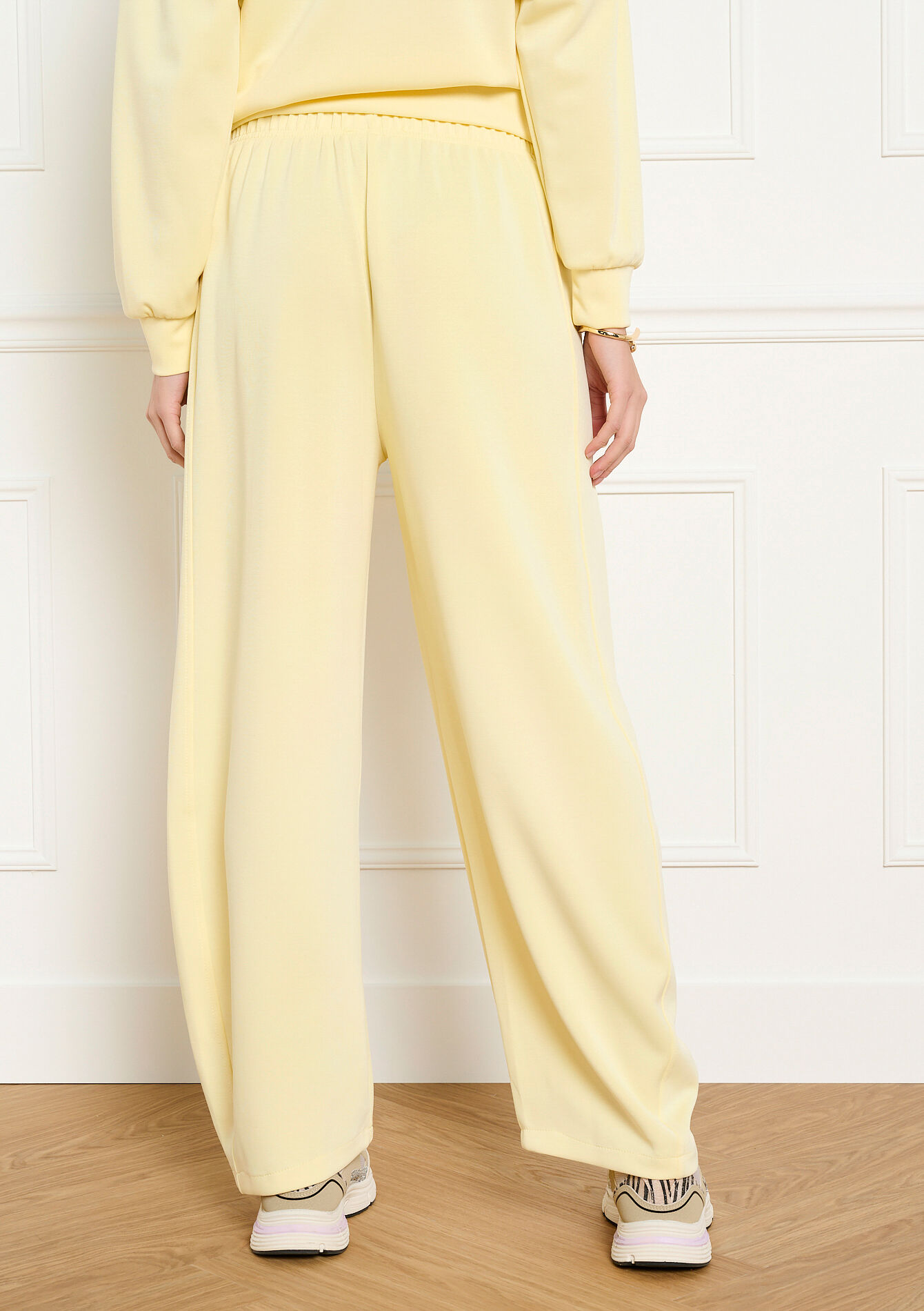 Relaxte joggingbroek - YELLOW PASTEL - 15100433_5004