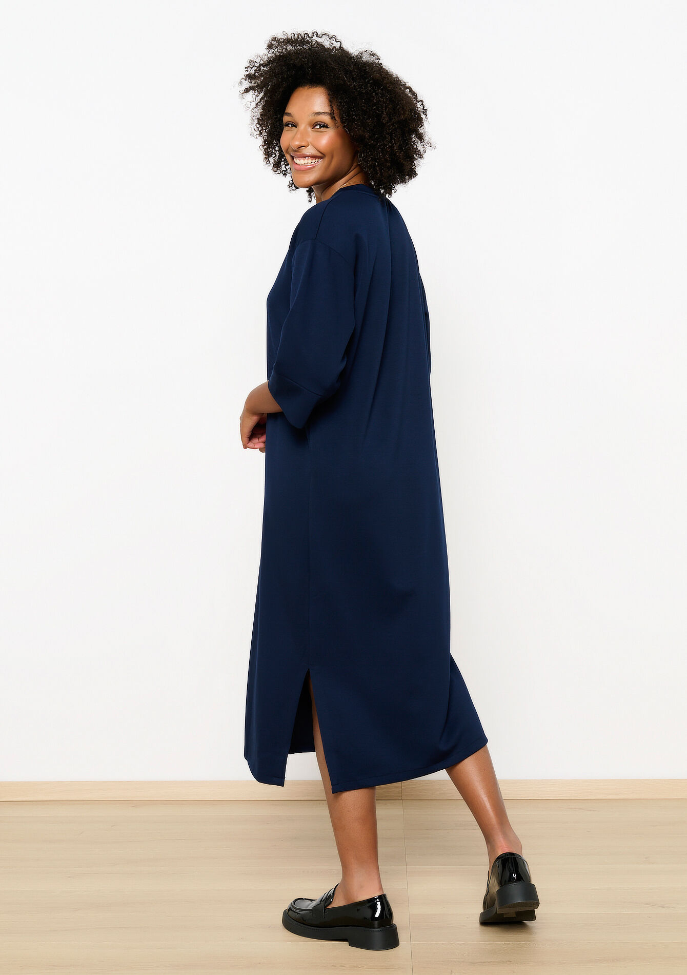 Rechte trui-jurk - NAVY BASIC - 08103914_2723