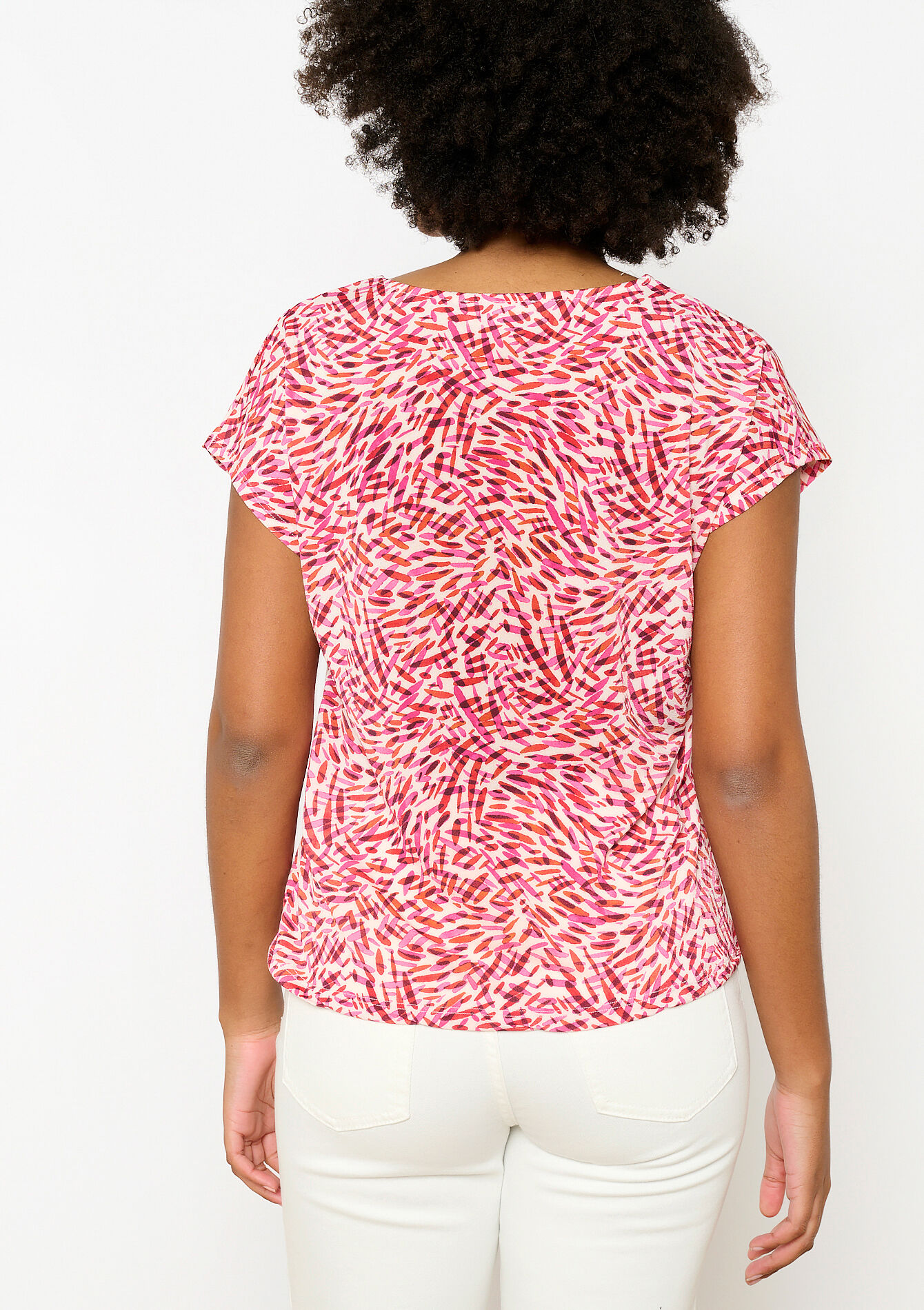 T-shirt with print, T-shirt with print - RED FRAMBOISE - 02301573_1496