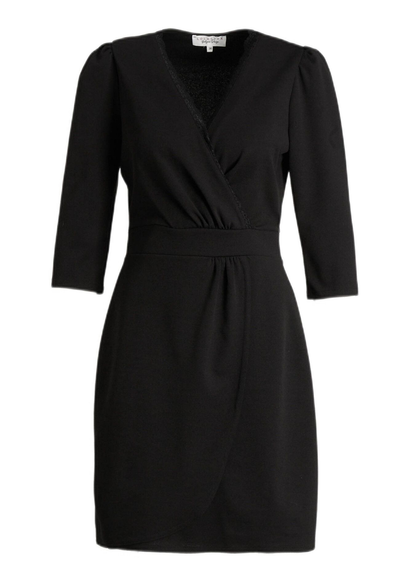 Wikkeljurk met kant, Wikkeljurk met kant - BLACK - 08103103_1119