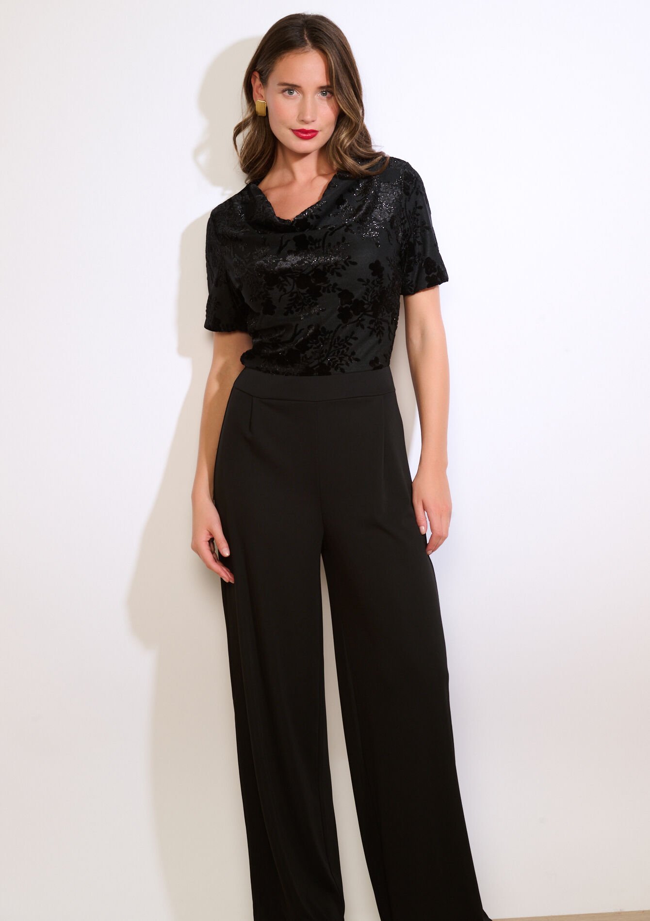 Combinaison bi-matière velours, Combinaison bi-matière velours - BLACK - 06004692_1119