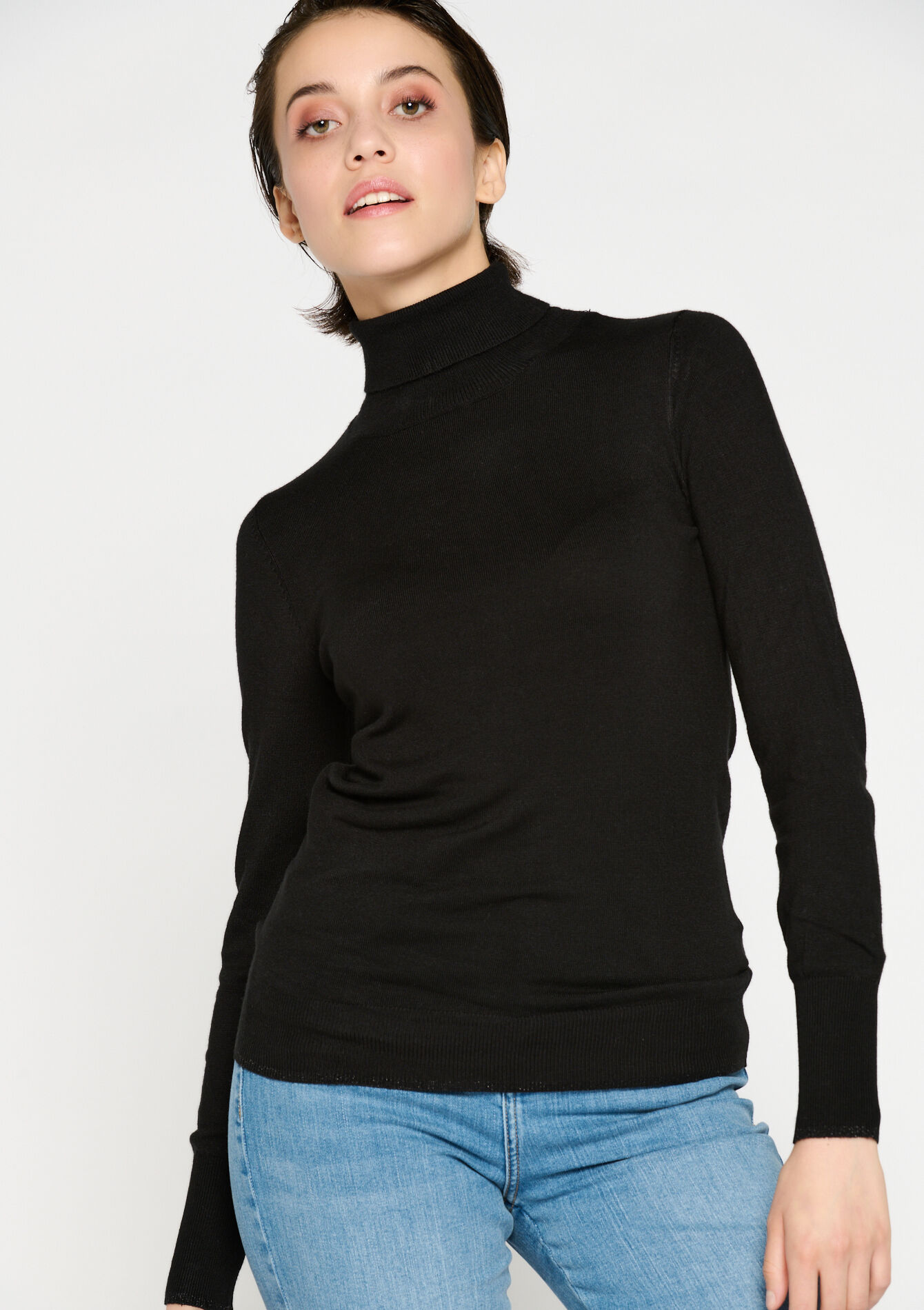 Plain turtleneck, Plain turtleneck - BLACK - 04101037_1119