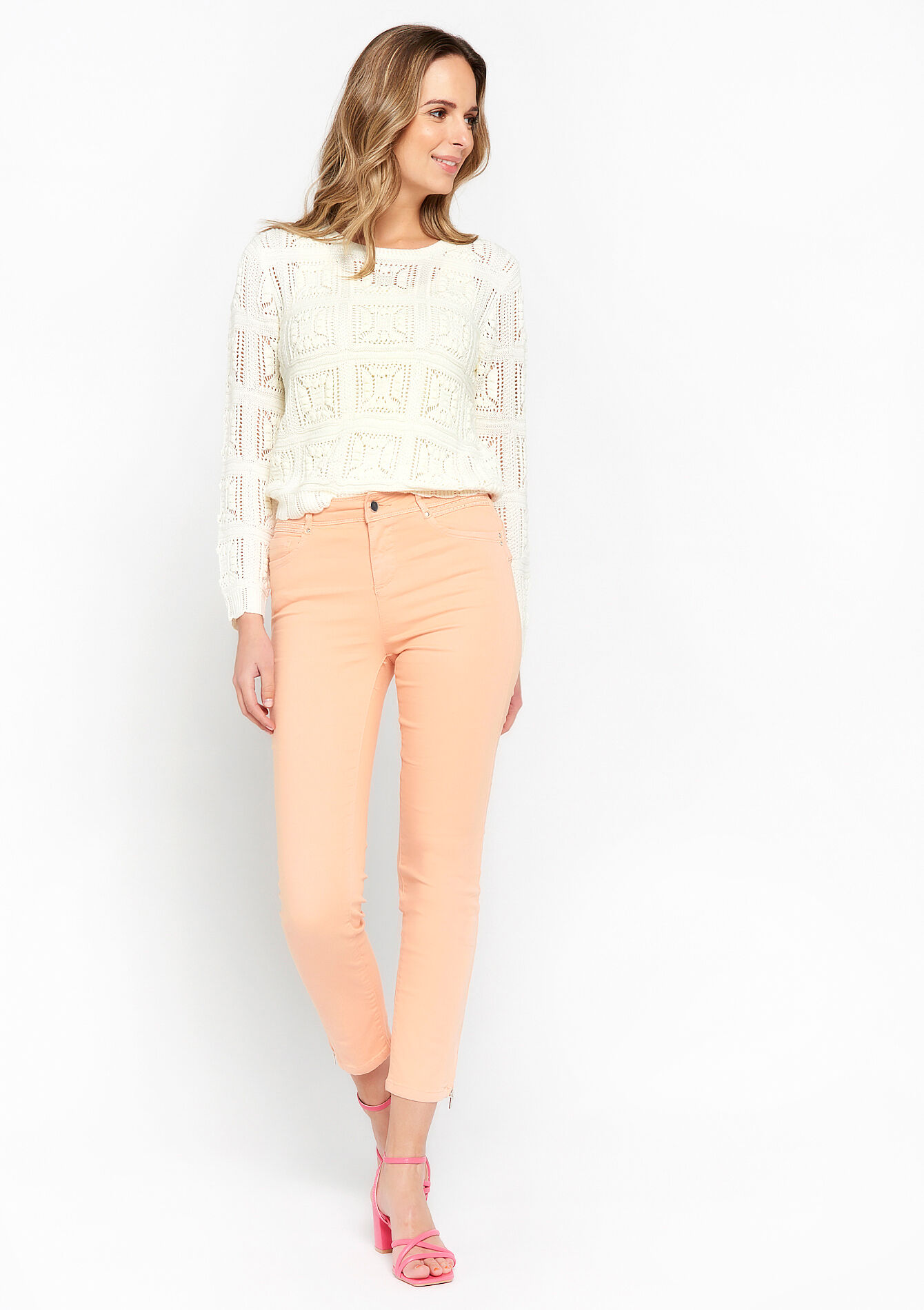 Skinny trousers, Skinny trousers - PASTEL PEACH - 06004307_1974