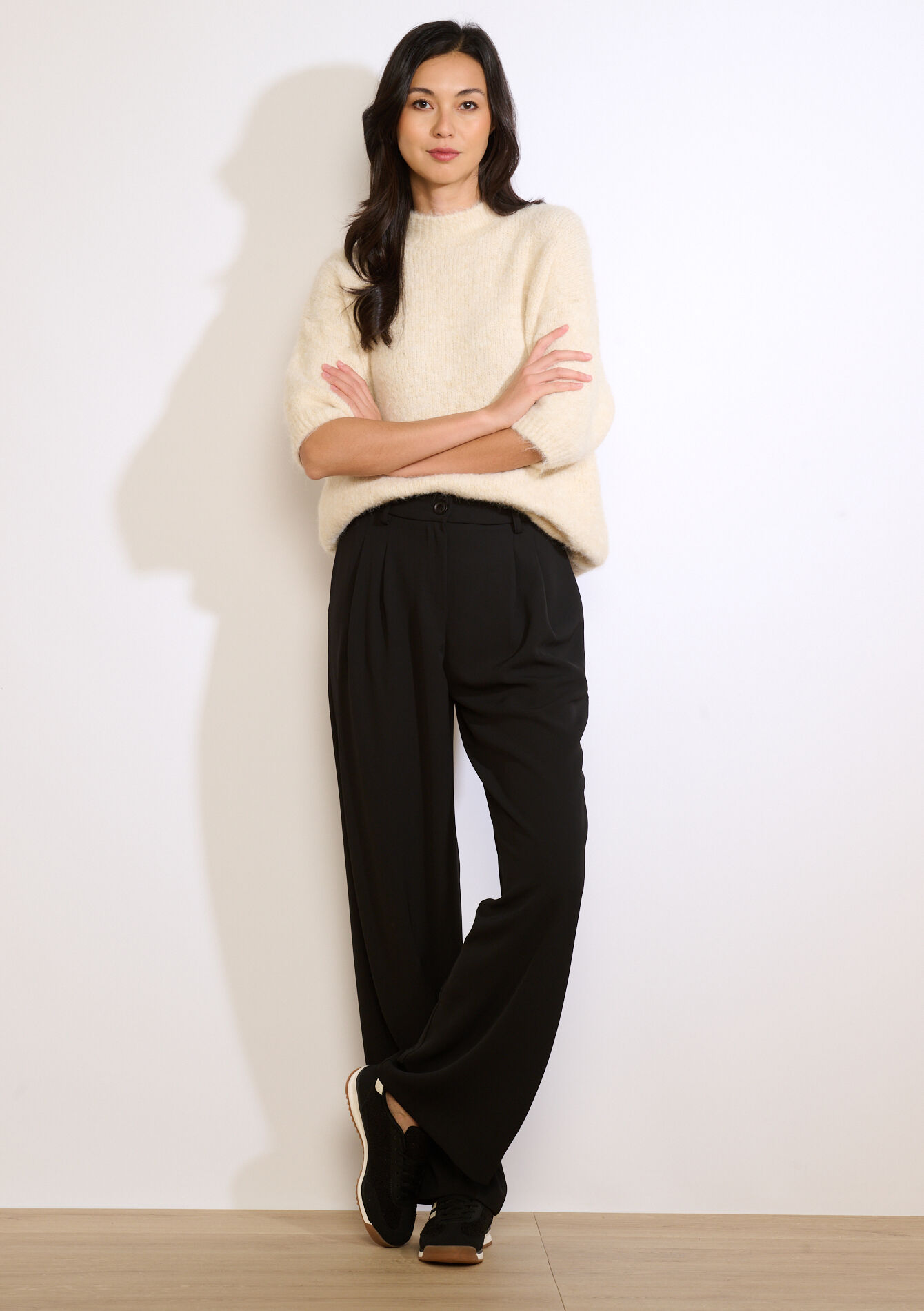 Flowy palazzo broek, Flowy palazzo broek - BLACK - 06100766_1119