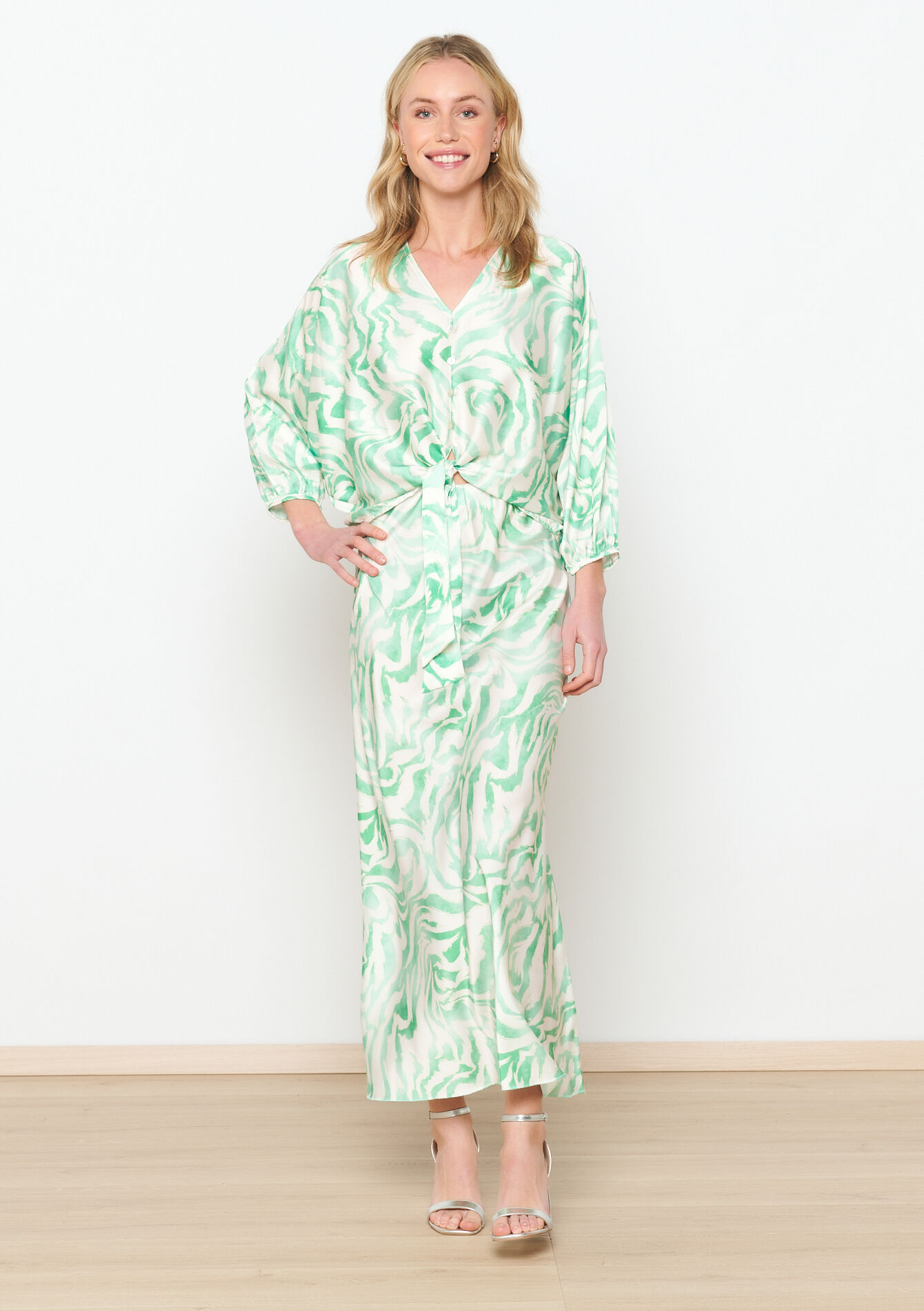 Blouse met print, Blouse met print - MINT GREEN - 05702491_1723