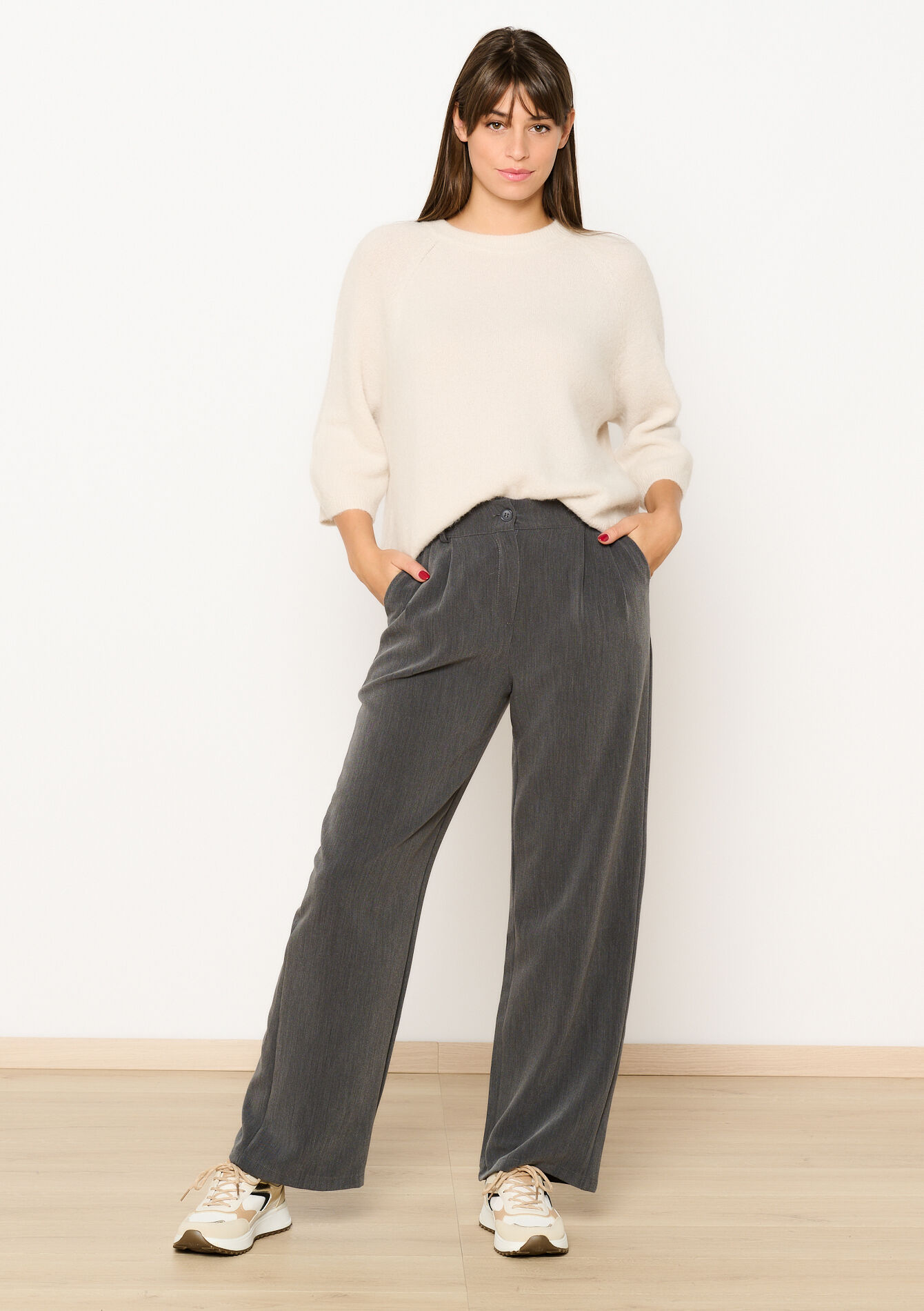 Trui van alpacawol, Trui van alpacawol - VANILLA WHITE - 04006700_1013