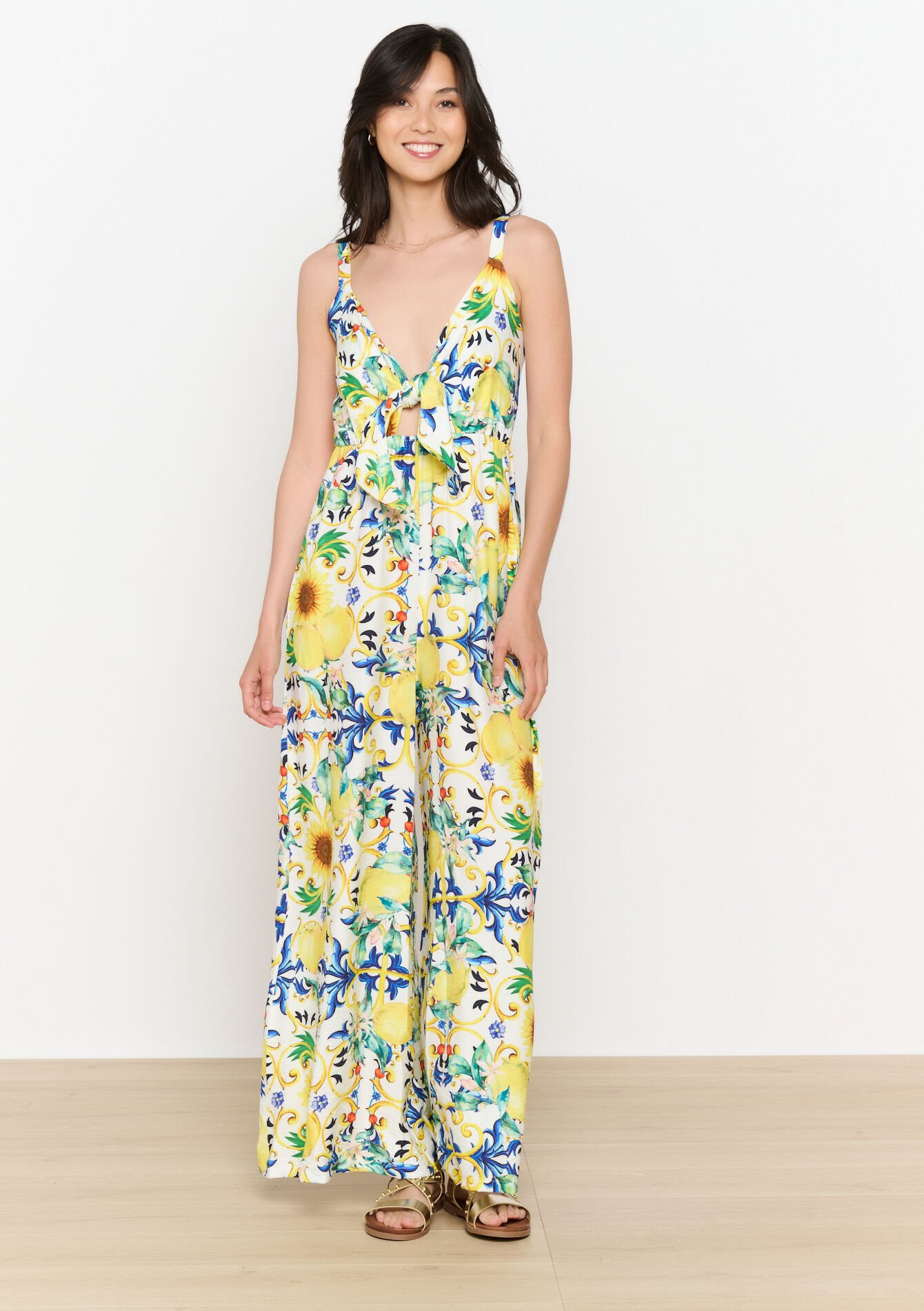 Lemon print jumpsuit, Lemon print jumpsuit - YELLOW SUN - 06004631_5007