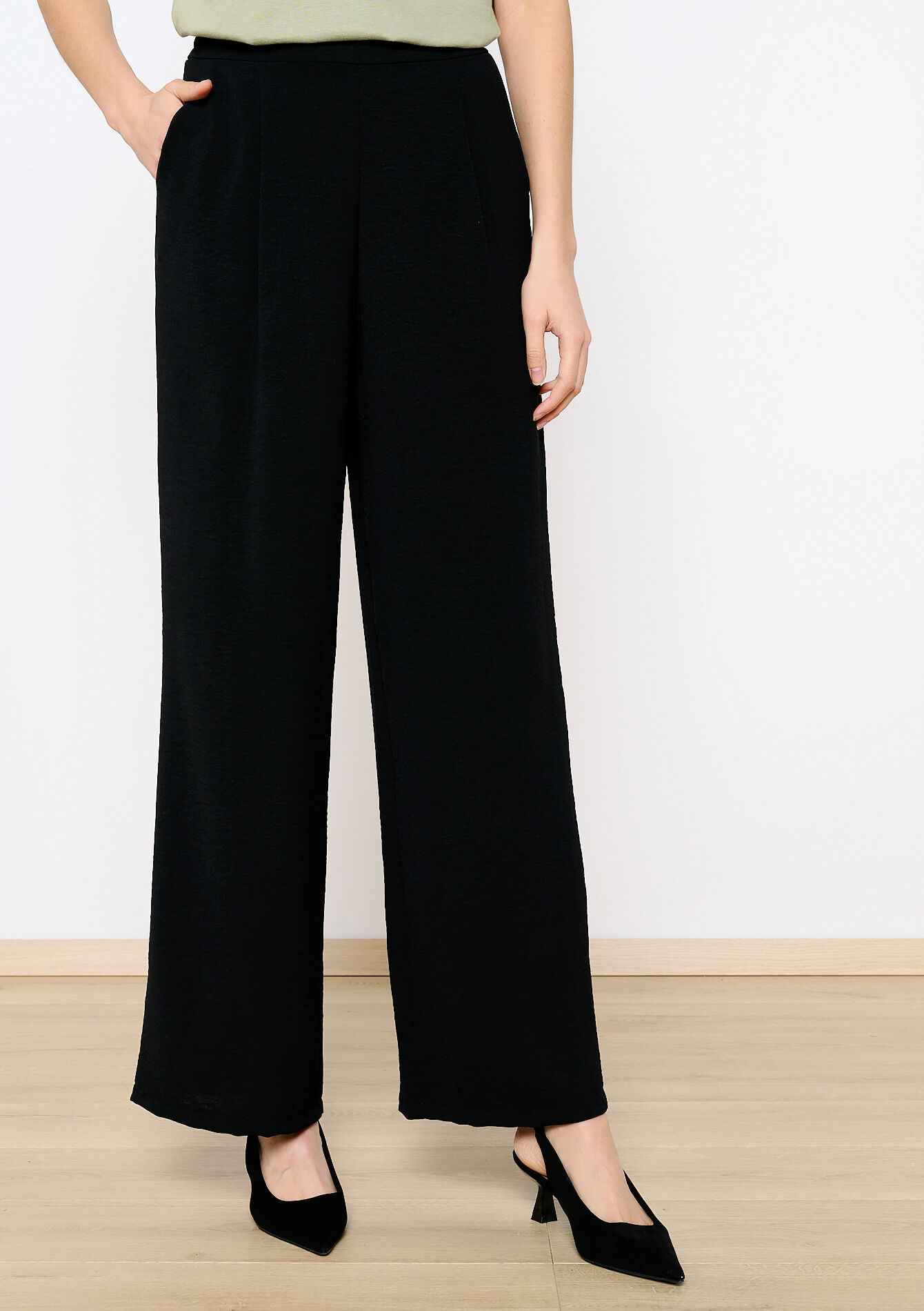 Pantalon froissé, Pantalon froissé - BLACK - 1074183