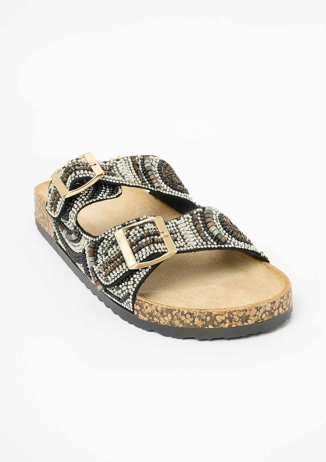 Sandalen met kraaltjes, Sandalen met kraaltjes - BLACK - 13000745_1119