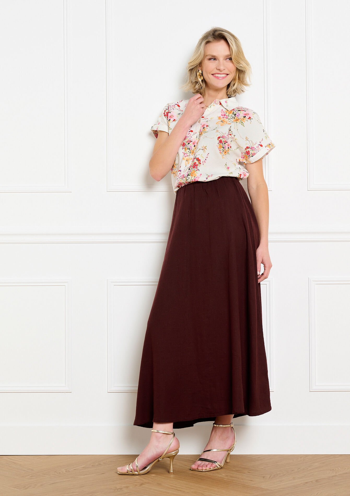 Luchtige blouse met print - VANILLA WHITE - 05702967_1013