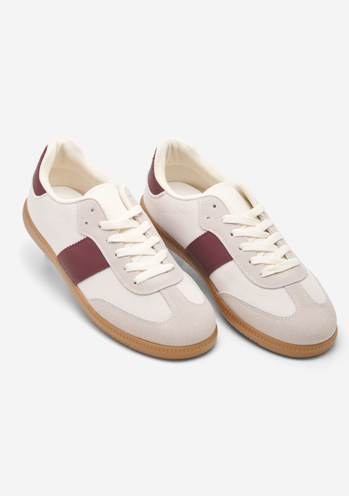 Sneakers met contrasterende streep, Sneakers met contrasterende streep - BORDEAUX WINE - 13000815_5514