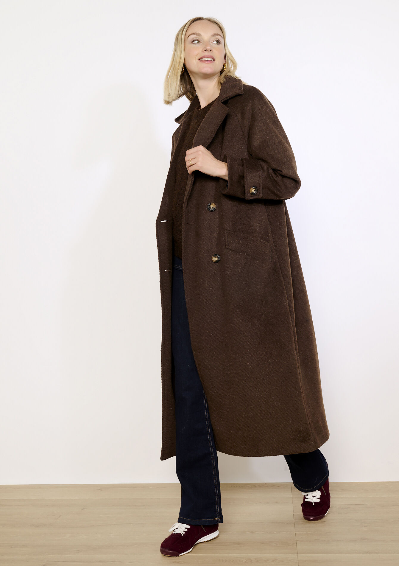 Manteau long à double boutonnage, , detail_model