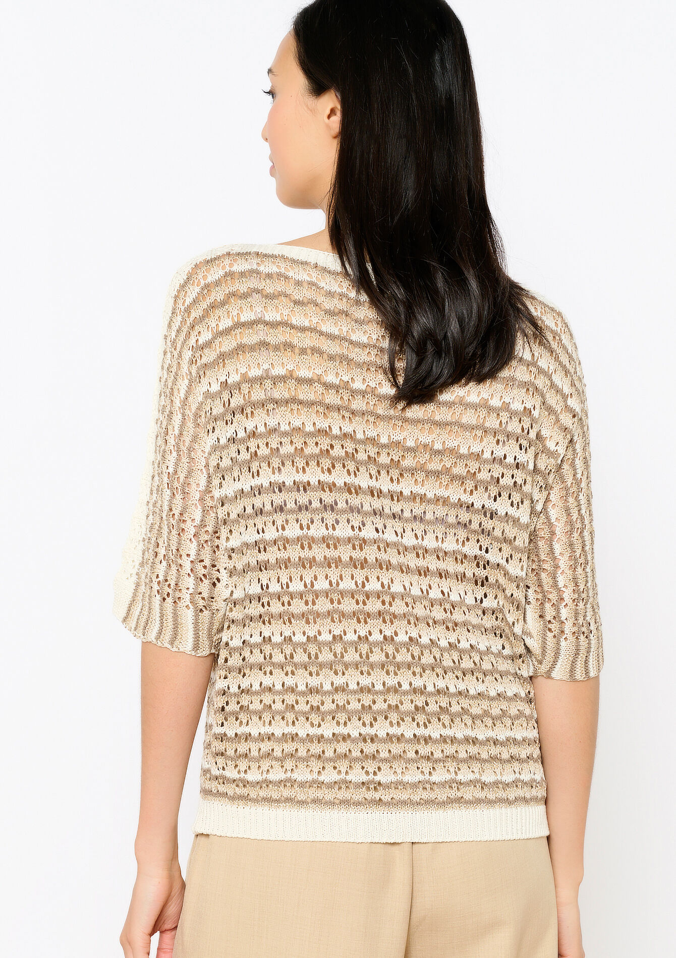 Pullover en crochet, Pullover en crochet - CHAMPAGNE SAND - 04006634