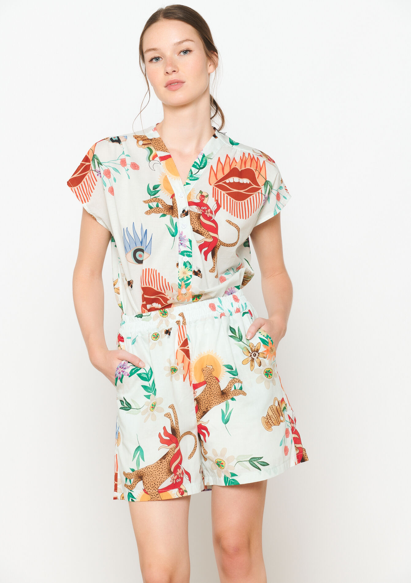 Short à imprimé - OFFWHITE - 06100642_1001