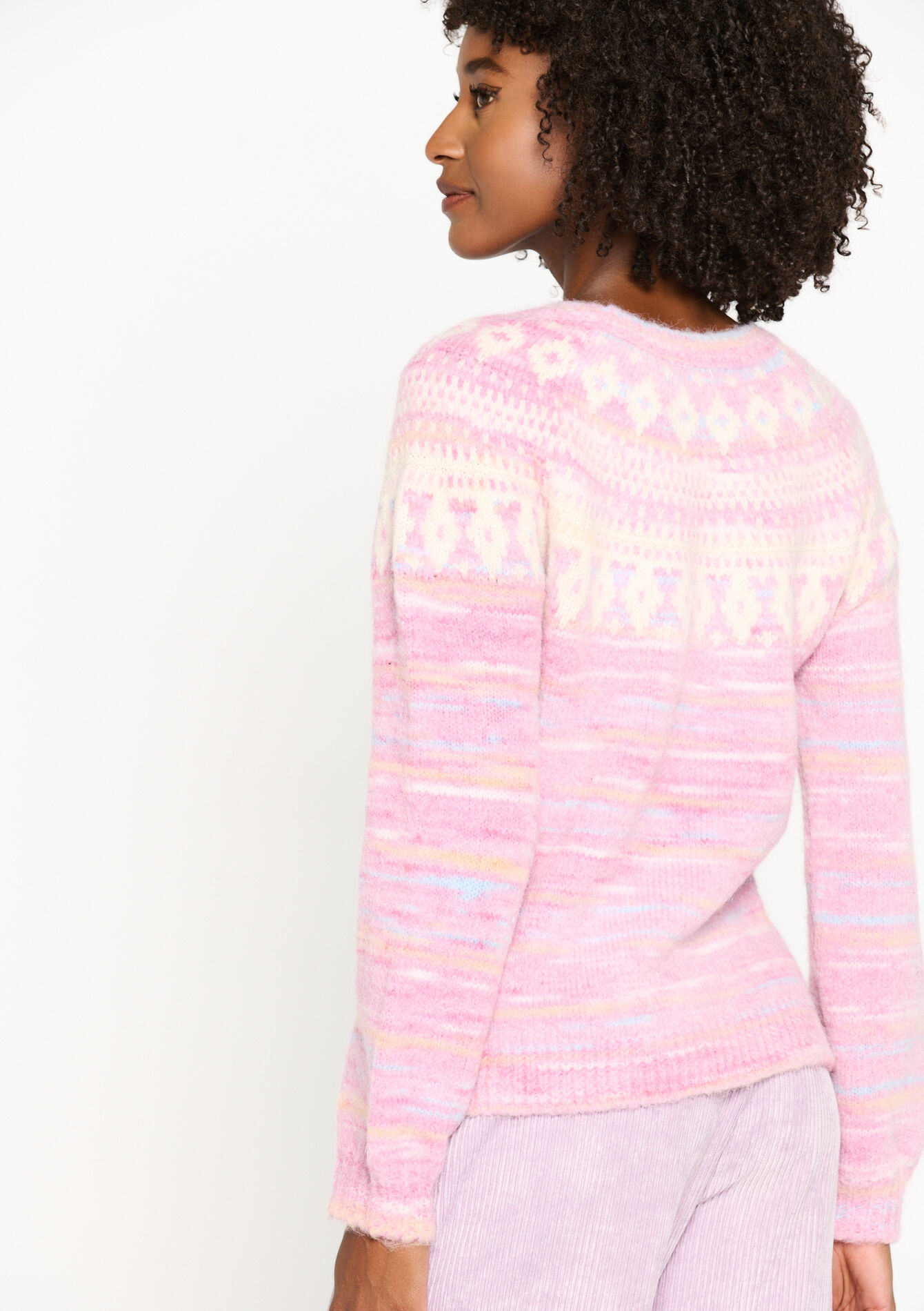 Jacquard trui, Jacquard trui - PINK BUBBLEGUM - 04006177_1477