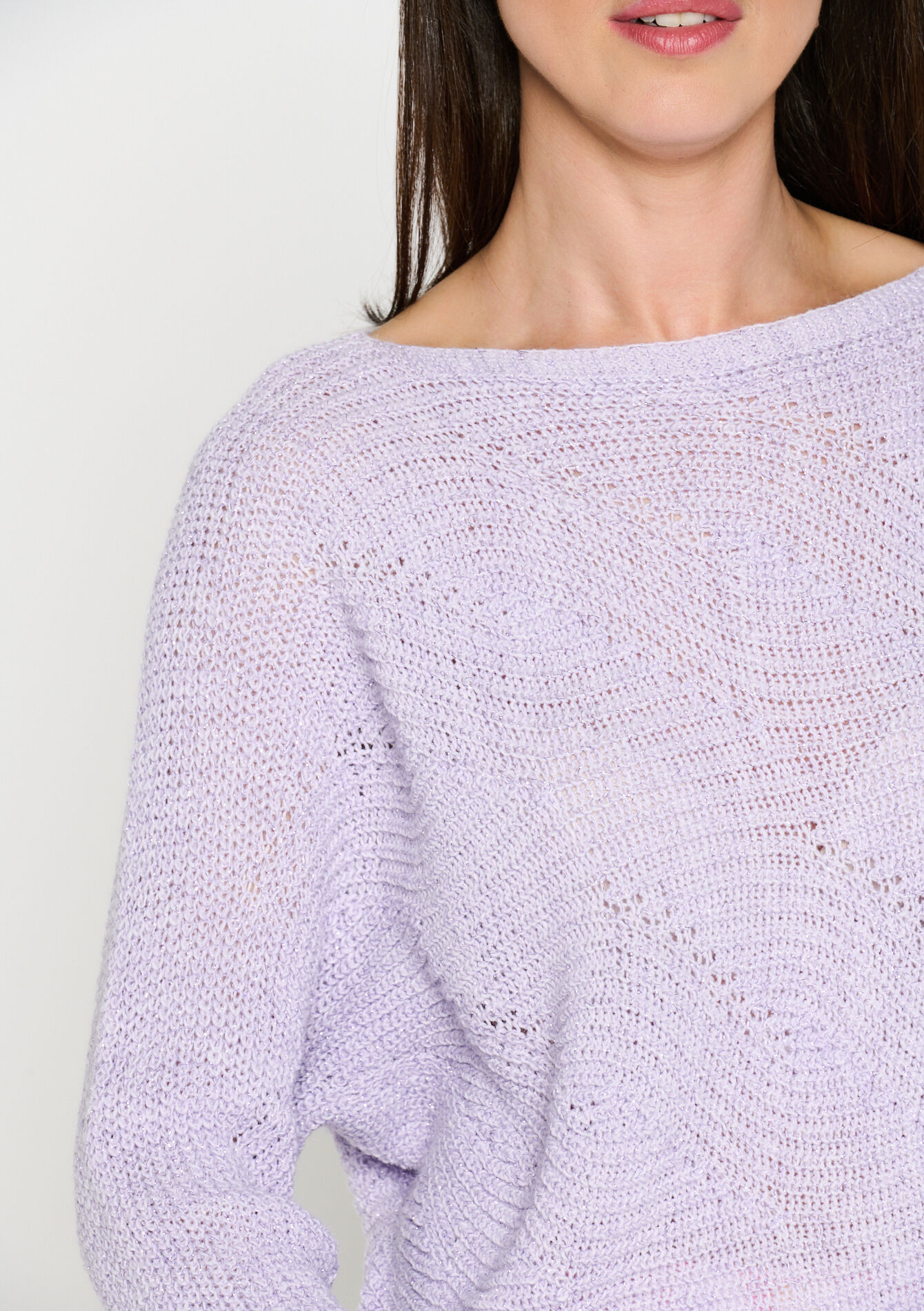 Pullover with lurex, Pullover with lurex - LILAC BRIGHT - 04006151_2578