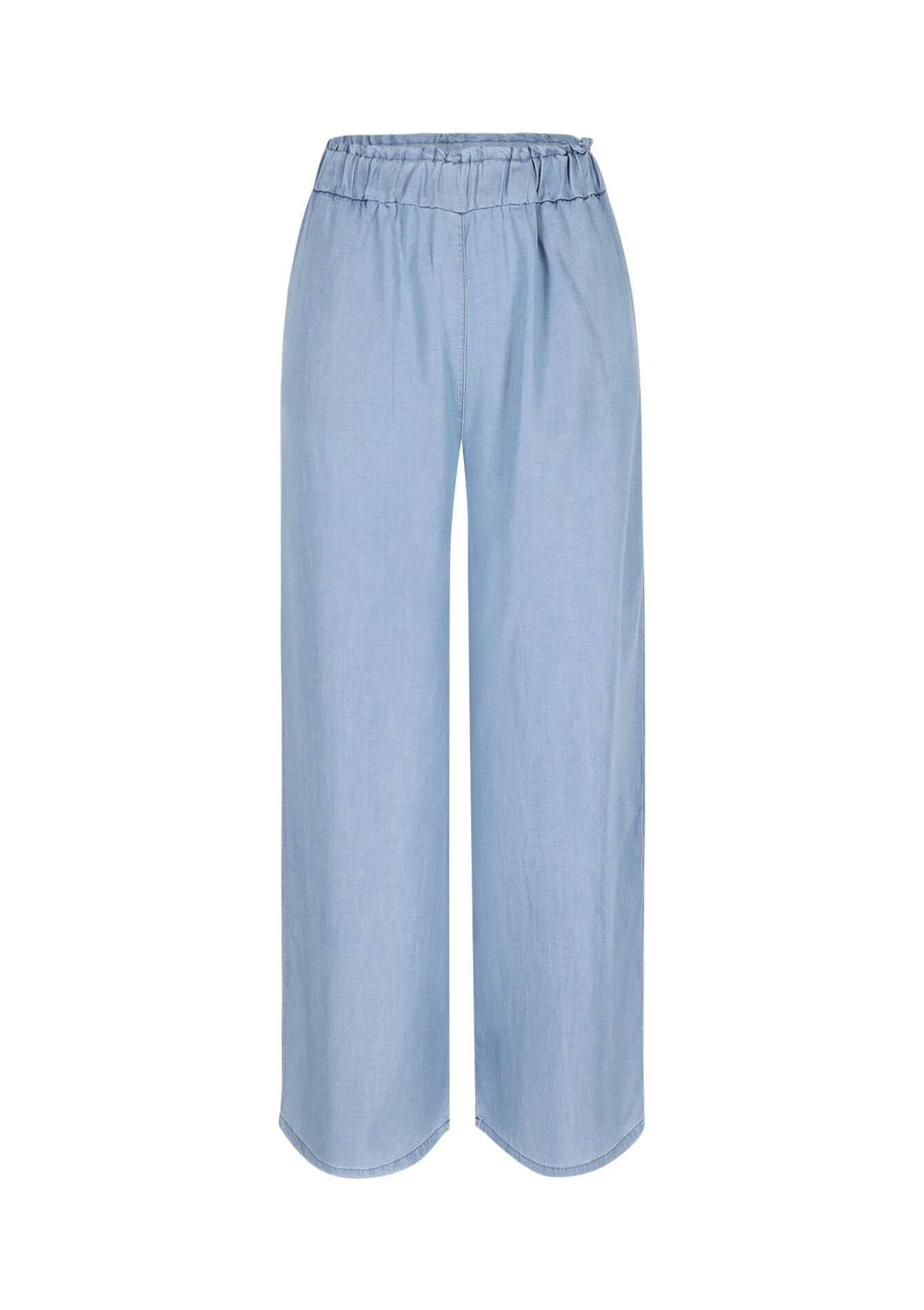 Pantalon fluide en Tencel, Pantalon fluide en Tencel - BLUE BLEACHED - 06600978_0502
