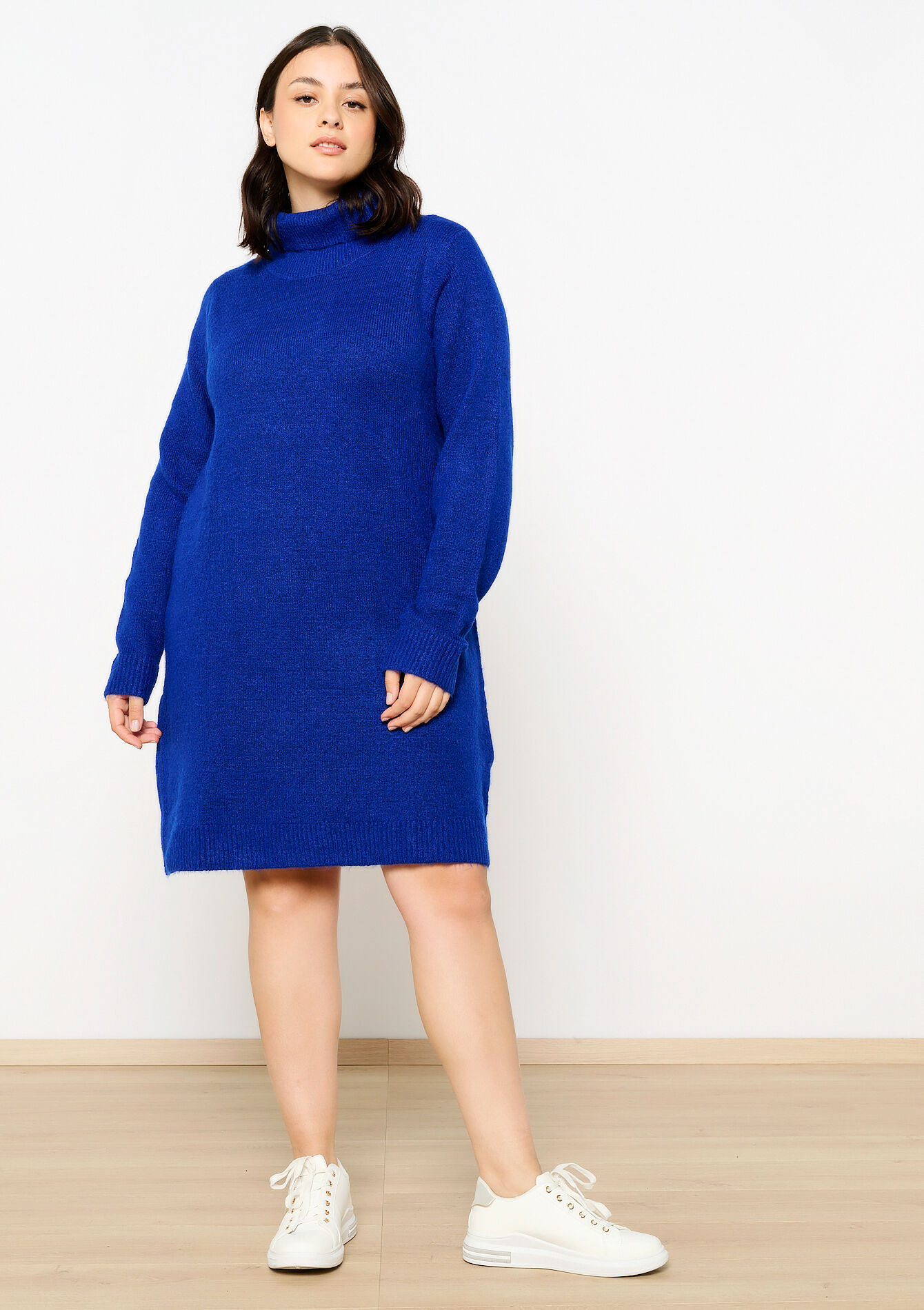 Robe pull à col roulé - ELECTRIC BLUE - 08103537_1619