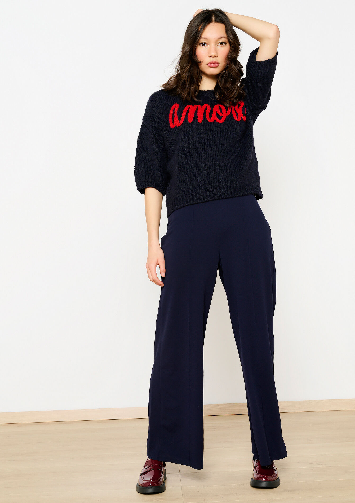 Pullover avec lettrage, Pullover avec lettrage - NAVY BASIC - 04006849_2723