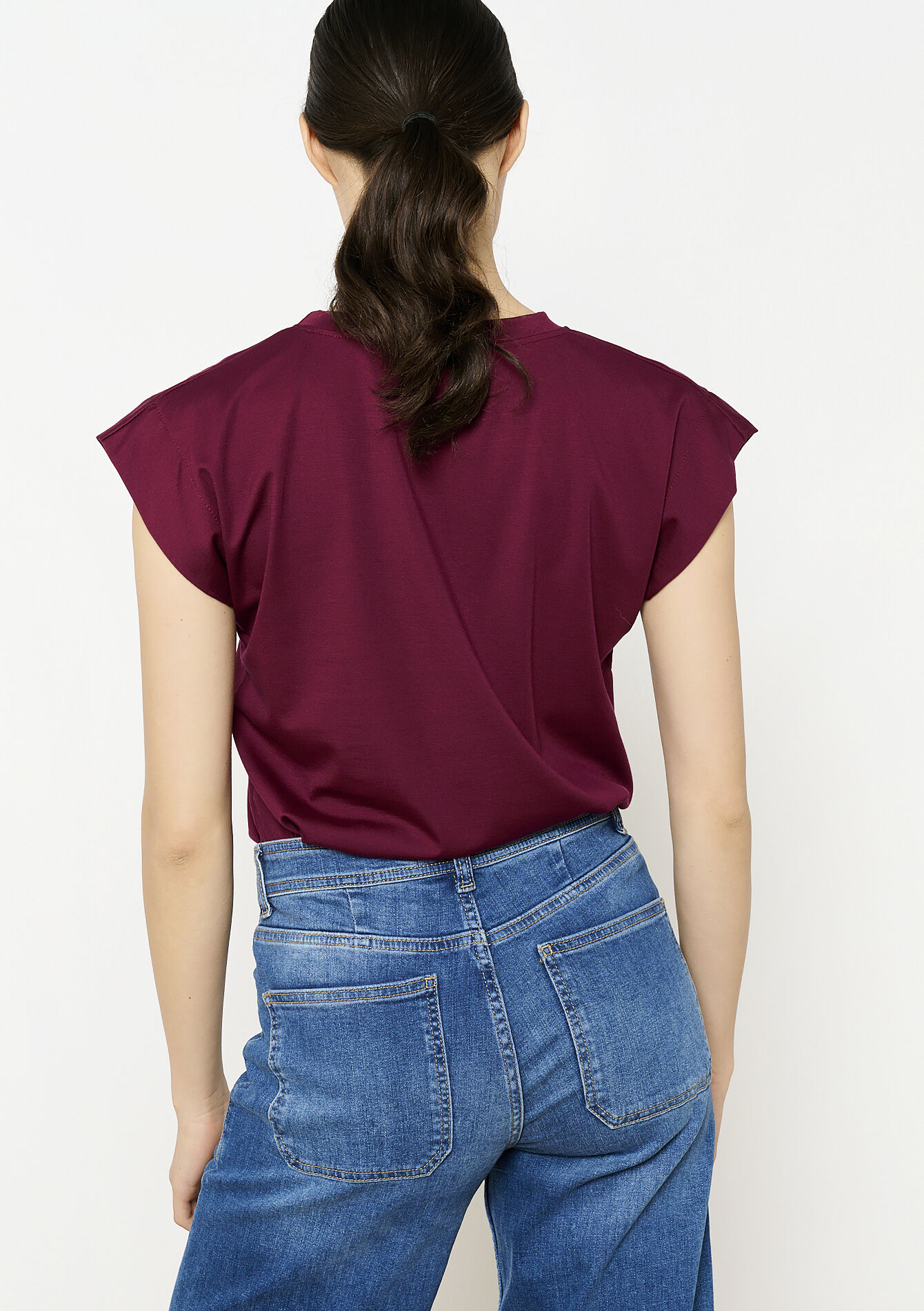 T-shirt met korte mouwen, T-shirt met korte mouwen - BORDEAU WINE - 02301715_1467