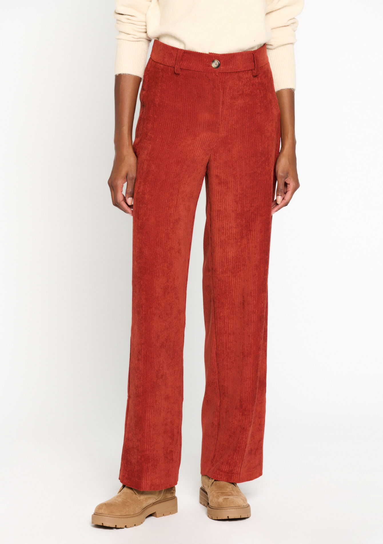 Corduroy trousers - RUST BROWN - 06100557_1283