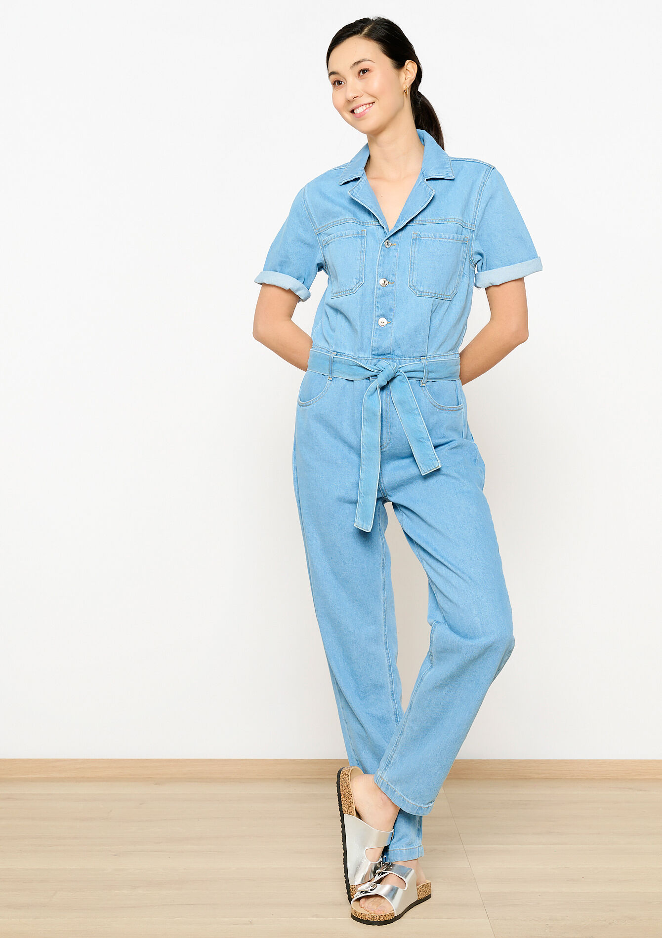 Denim boilersuit, Denim boilersuit - BLUE BLEACHED - 22000523_0502