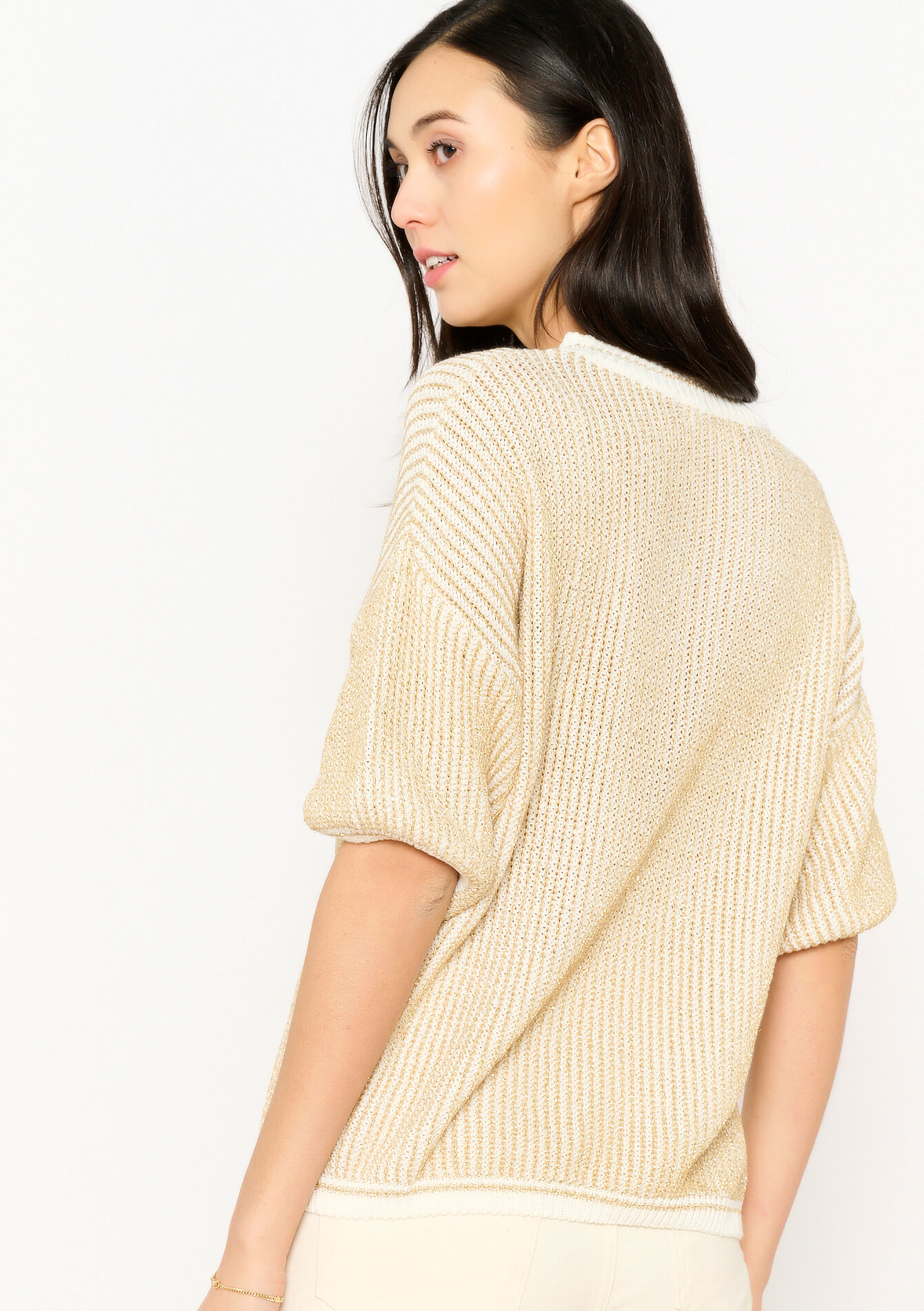 Pullover à manches courtes, Pullover à manches courtes - VANILLA WHITE - 04006482_1013