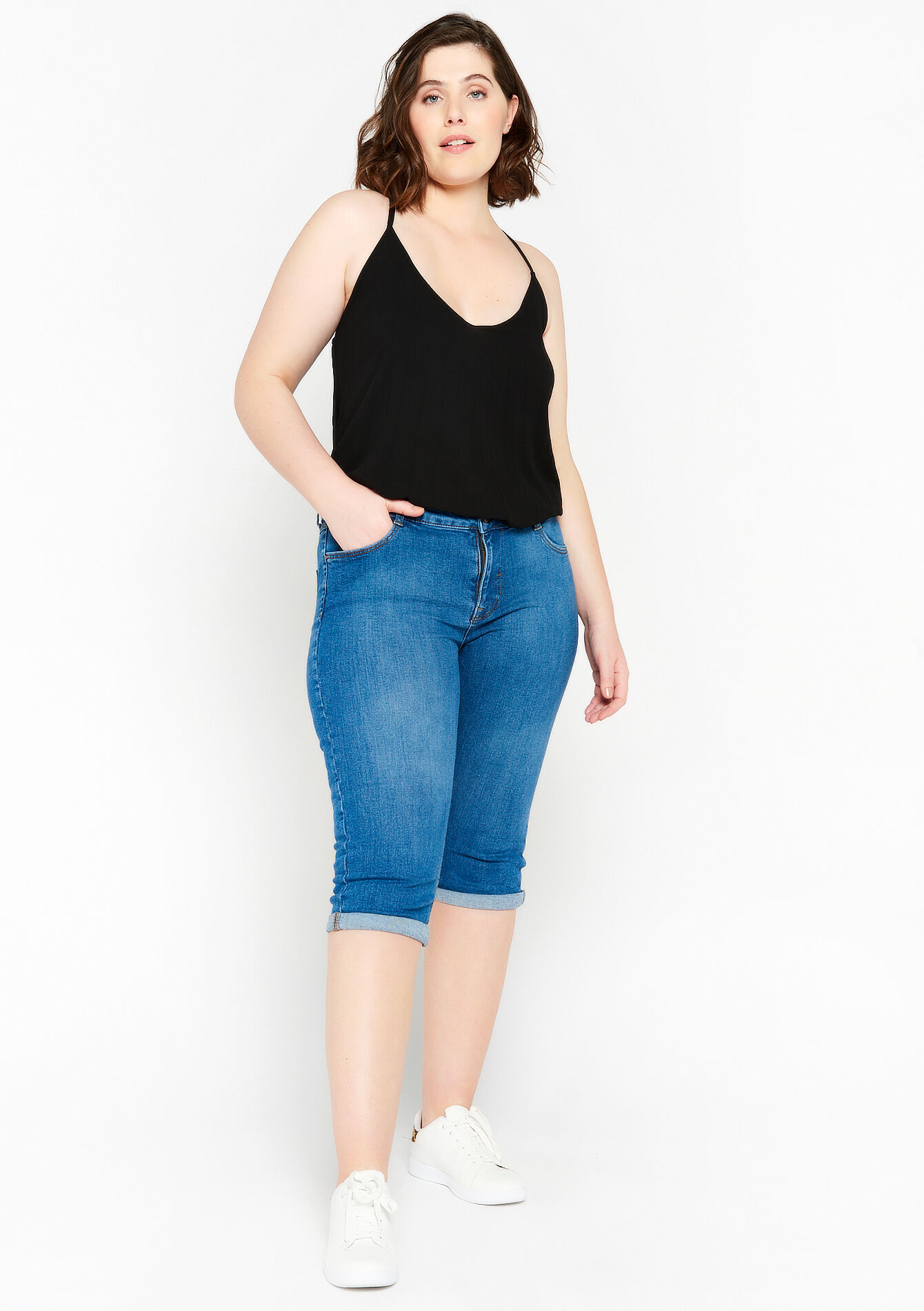 Capri jeans - MEDIUM BLUE - 22100033_0500