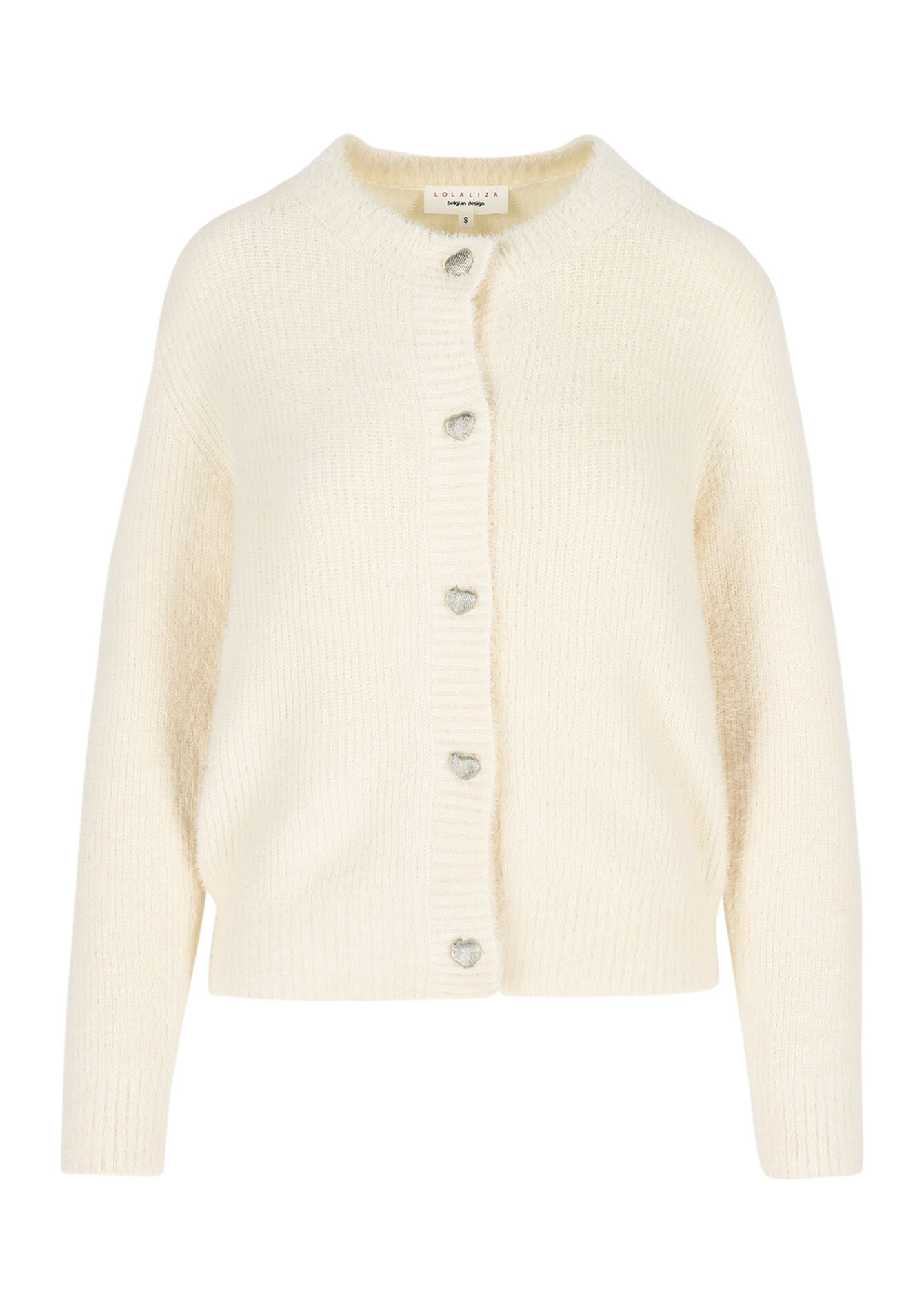 Zacht gebreid vest, Zacht gebreid vest - VANILLA WHITE - 04101307_1013