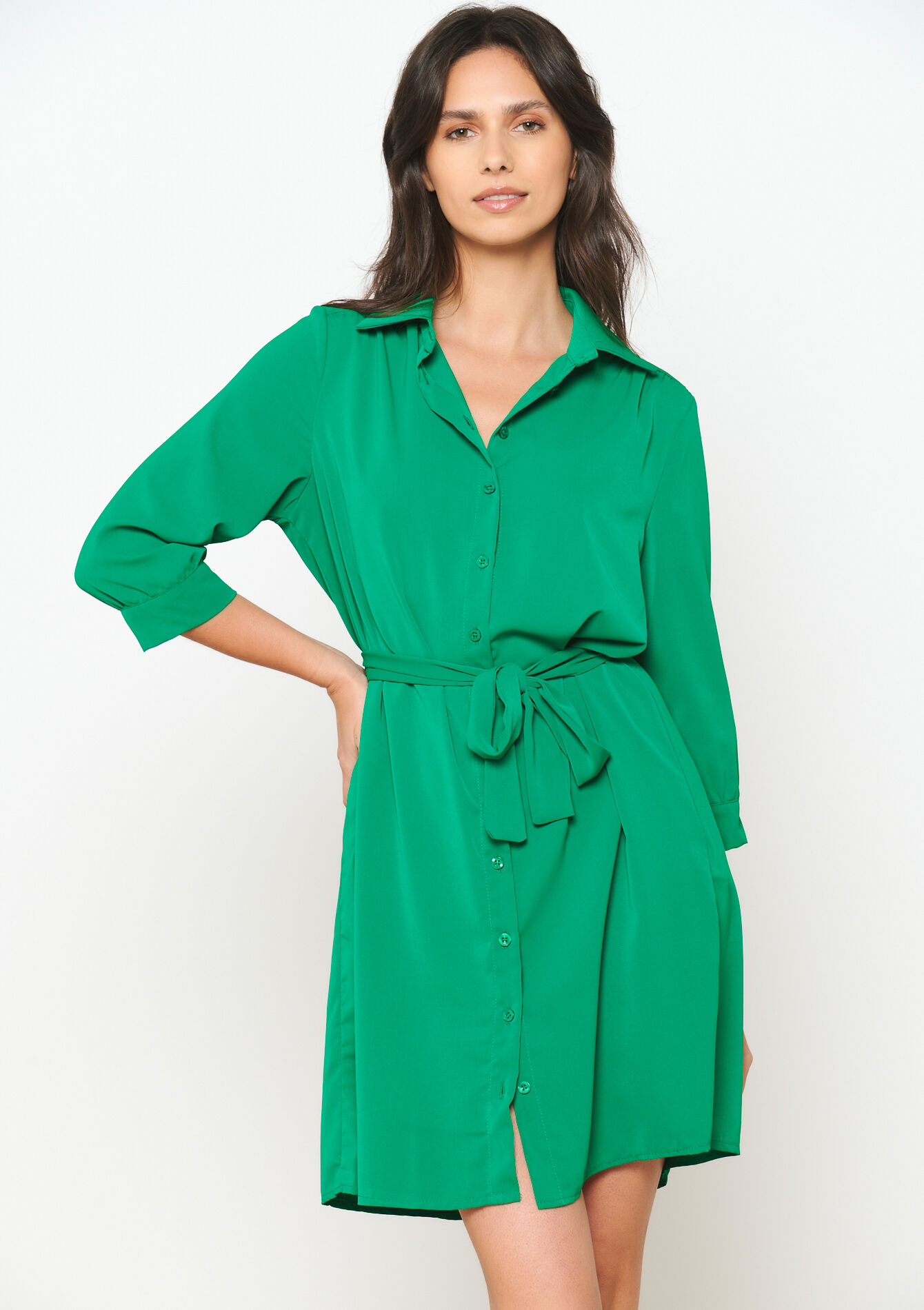 Hemdjurk met striklint - APPLE GREEN - 08103587_4614