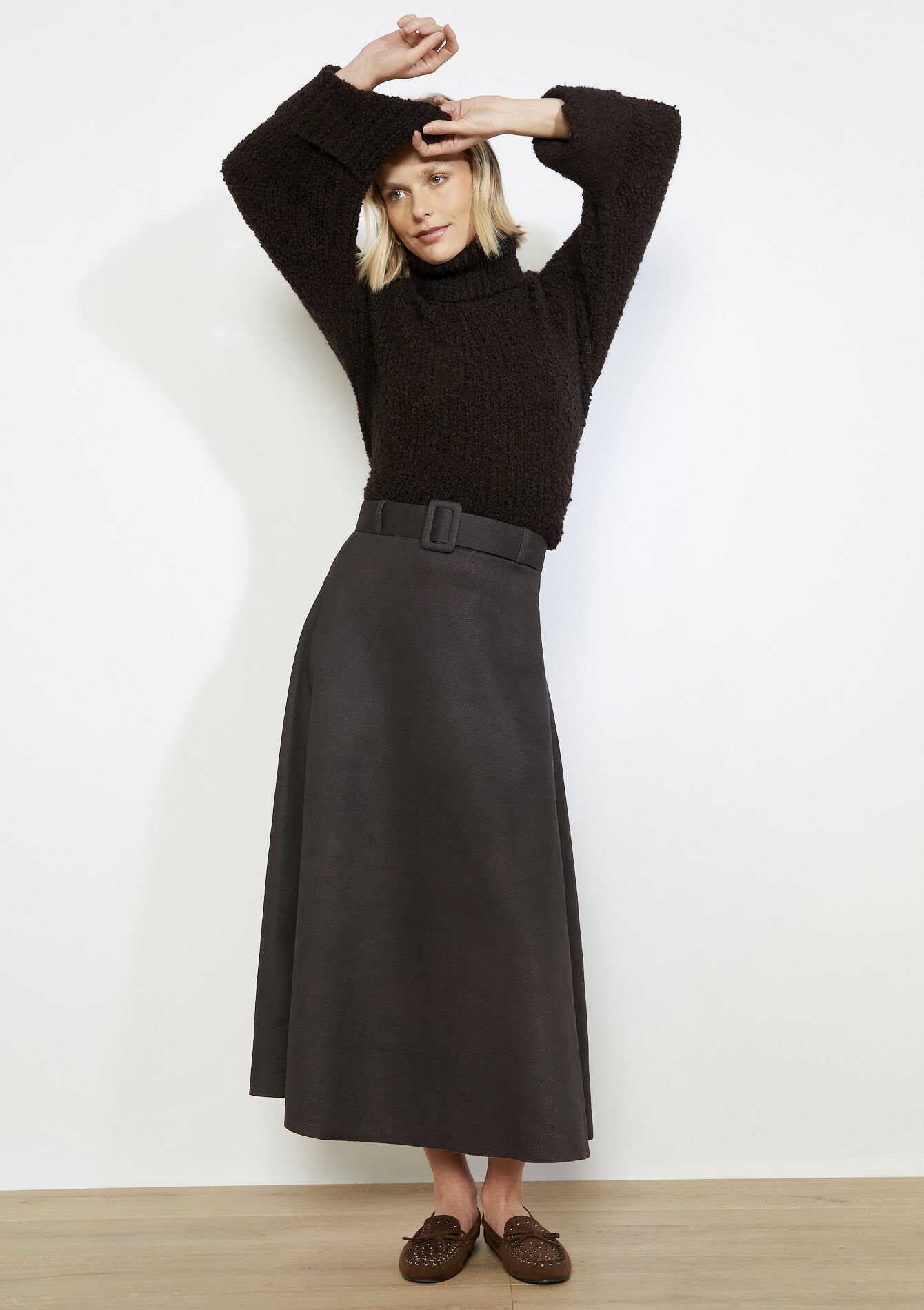 Lange uitlopende rok, Lange uitlopende rok, , back