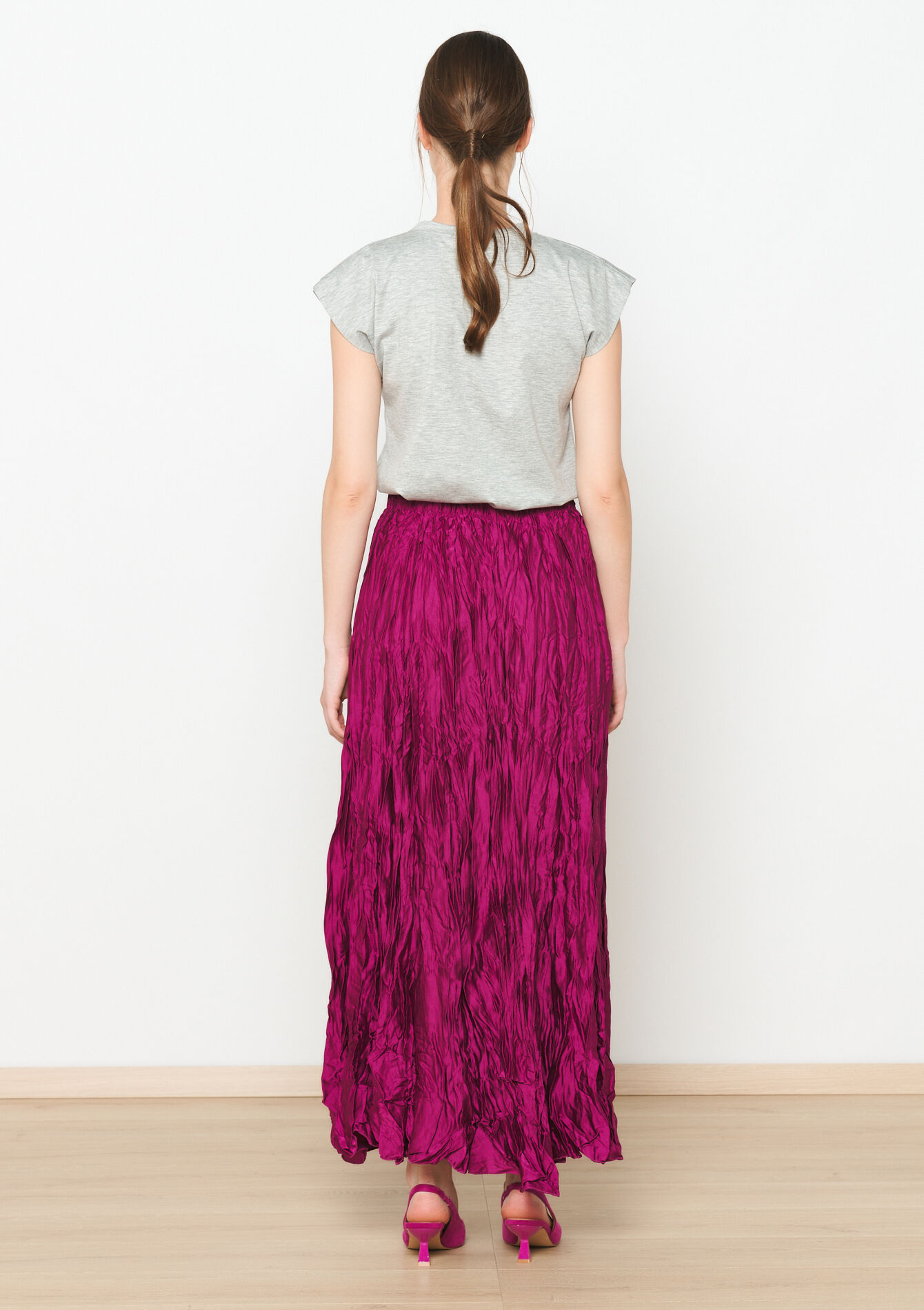 Satijnen maxirok - PURPLE - 07101257_5902