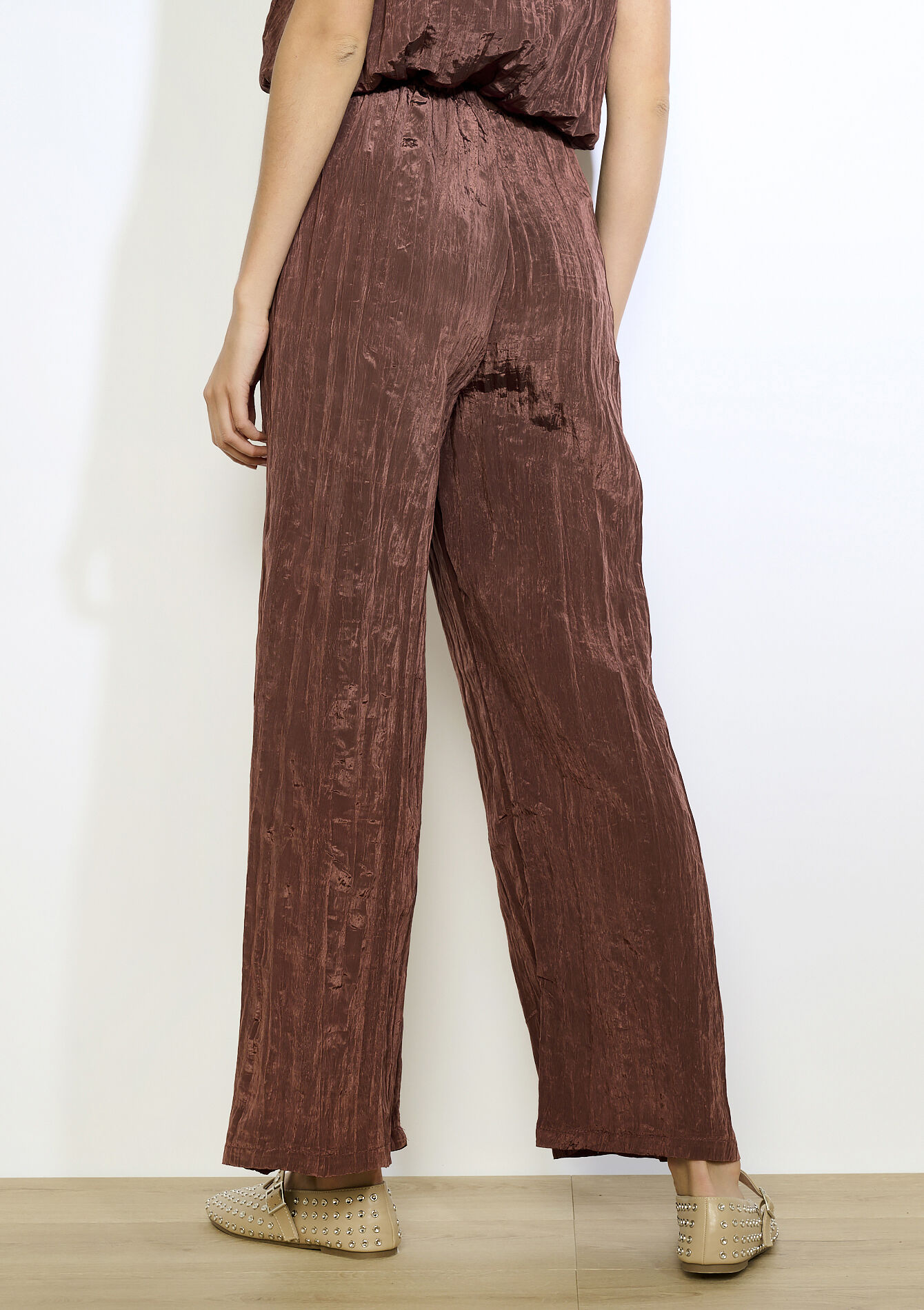 Pantalon fluide élégant - BROWN DARK CHOCOLATE - 06601042_3720