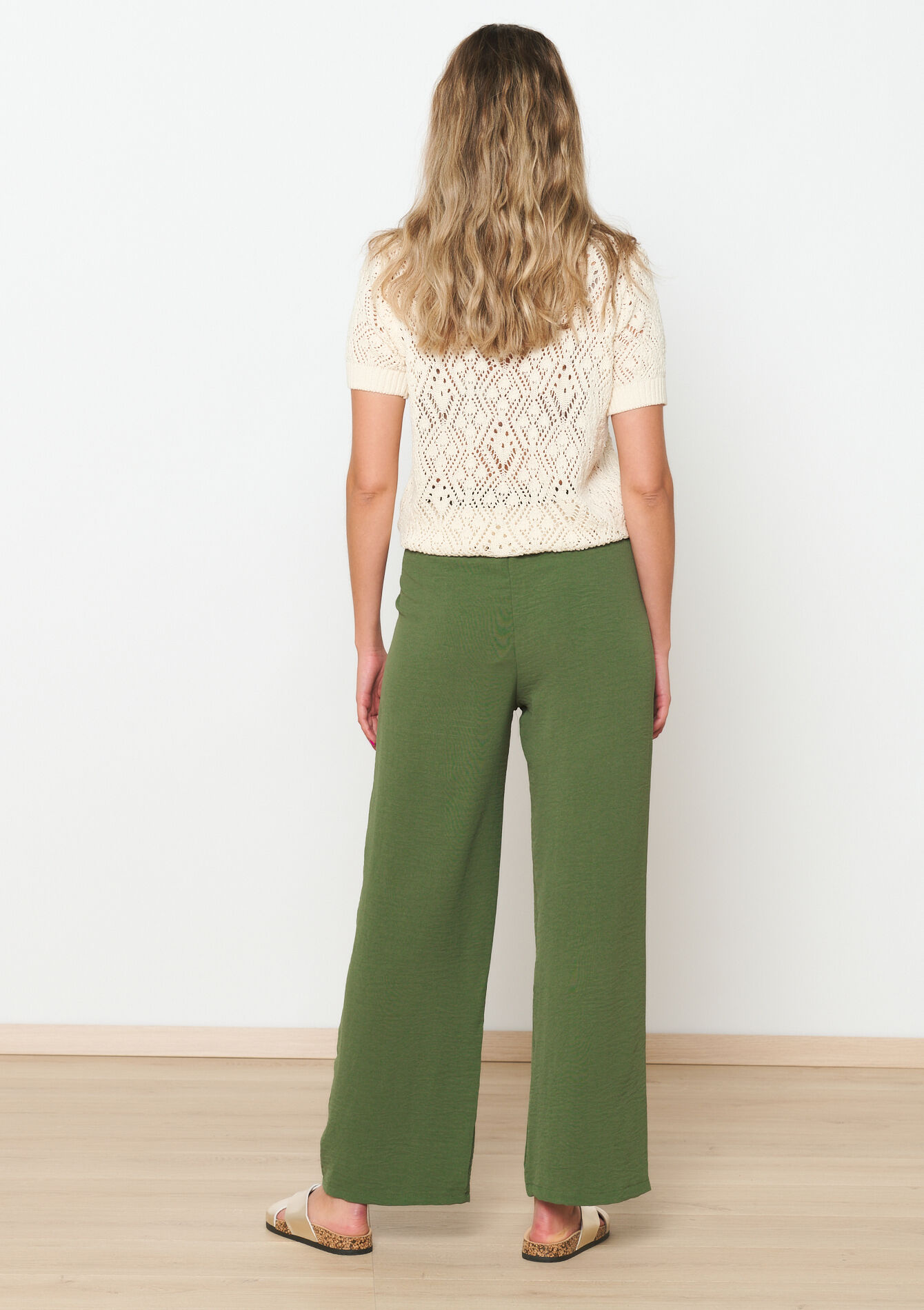 Wijde pantalon - KHAKI STRAW - 06600821_2544