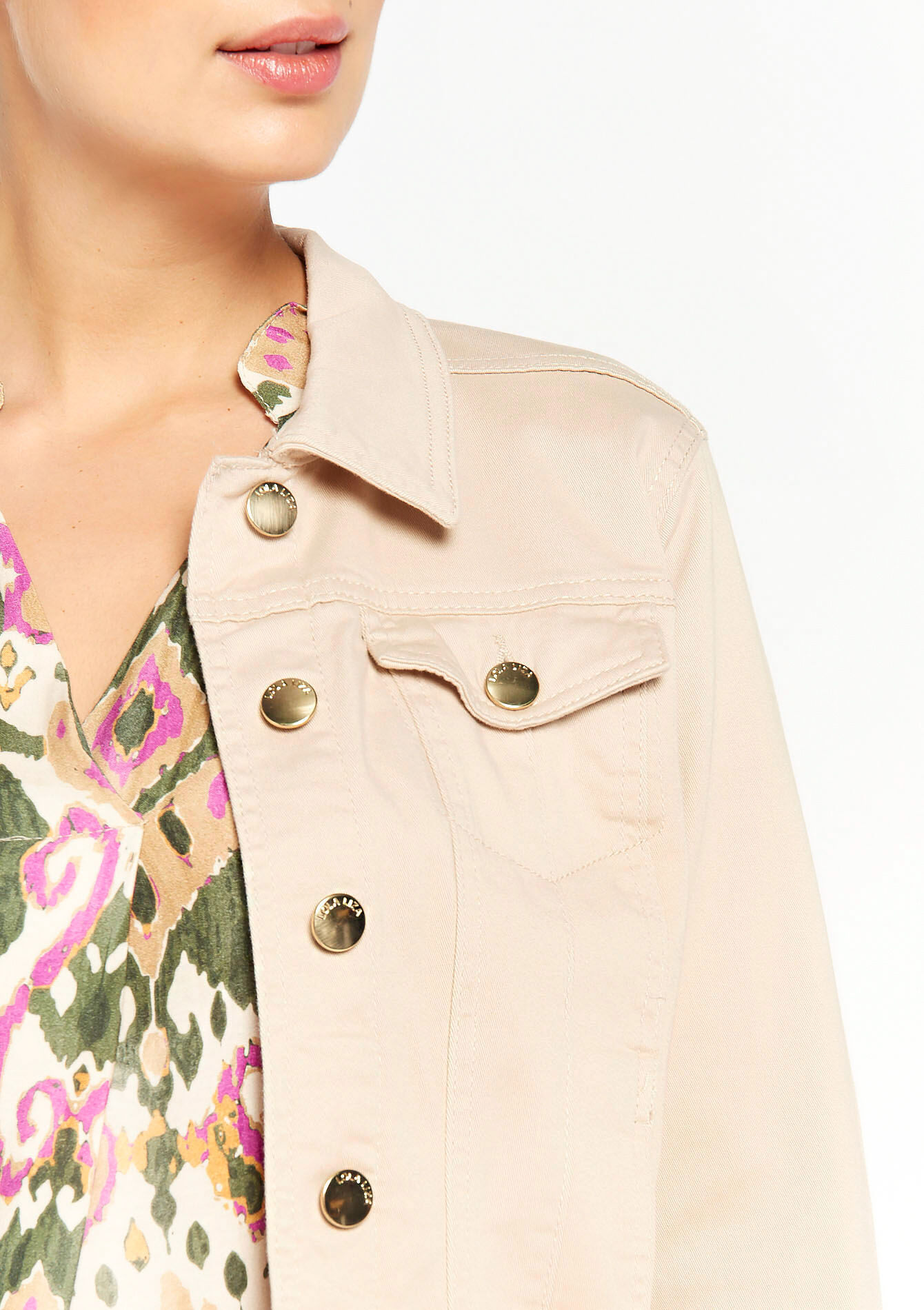 Veste cintrée en sergé, Veste cintrée en sergé - LT BEIGE - 09100677_2527