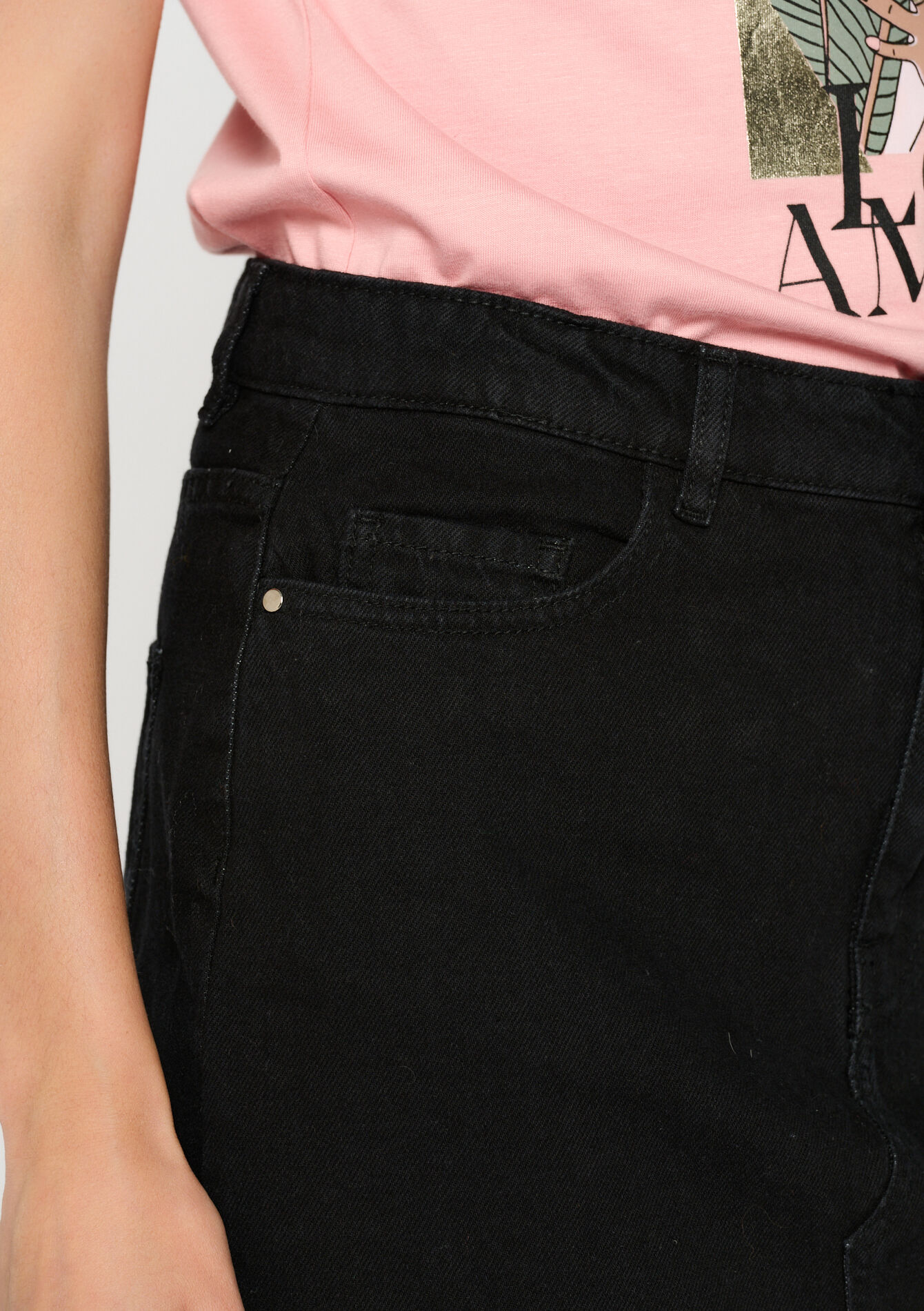 Denim midirok, Denim midirok - BLACK - 07101144_1119