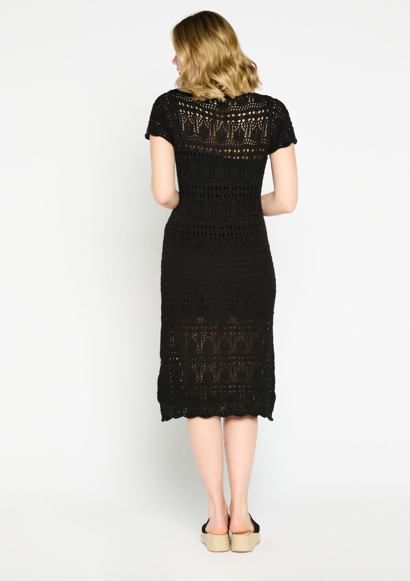 Crochet jurk - BLACK - 08103276_1119