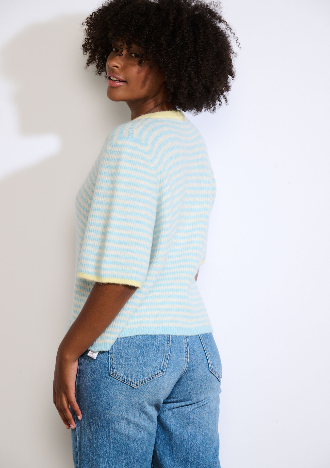 Delicate striped cardigan, Delicate striped cardigan - LT BLUE - 04101336_2519