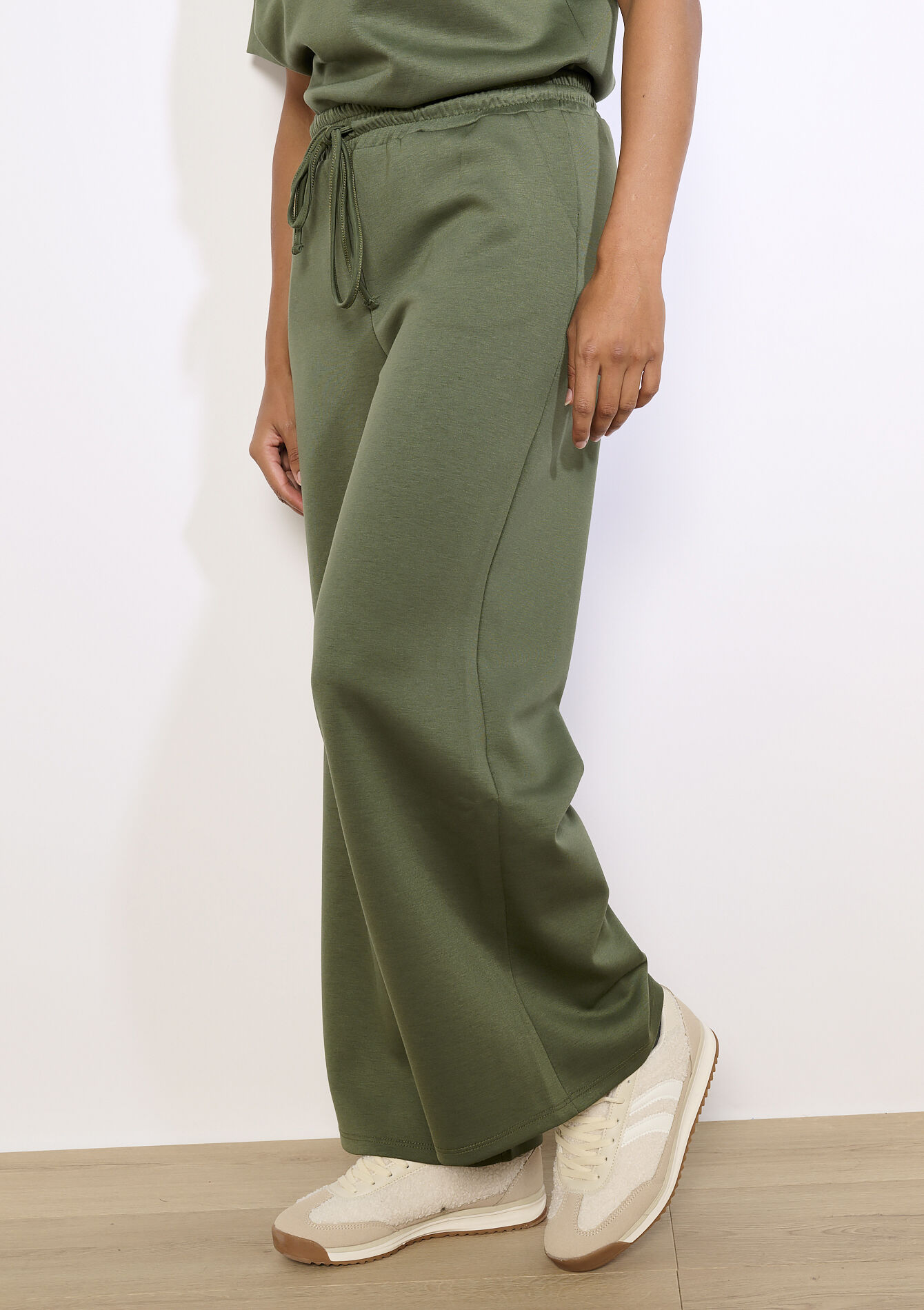 Pantalon large en jersey, Pantalon large en jersey - KHAKI FADED - 15100384_4326