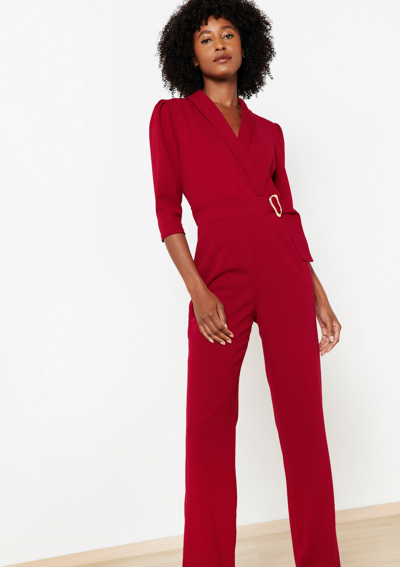 Jumpsuit with wrap top, Jumpsuit with wrap top - RED LIPSTICK - 06004467_5310