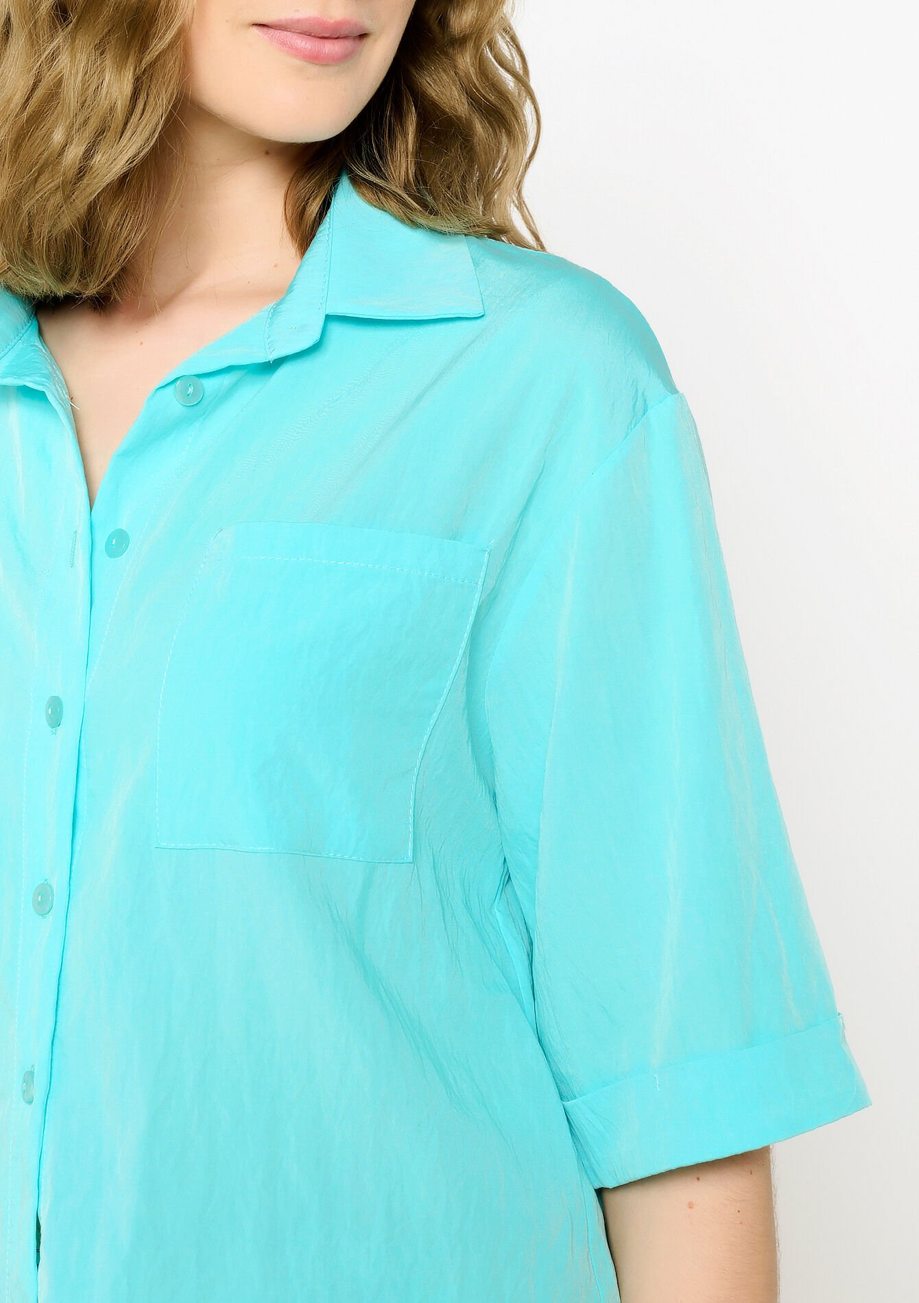 Short-sleeved shirt, Short-sleeved shirt - TURQUOISE - 05702550_1759