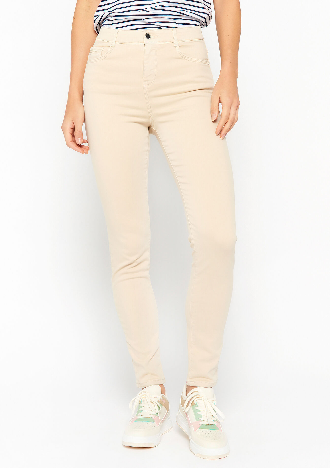 Multiple size slim broek, Multiple size slim broek - LIGHT BEIGE - 06004323_13