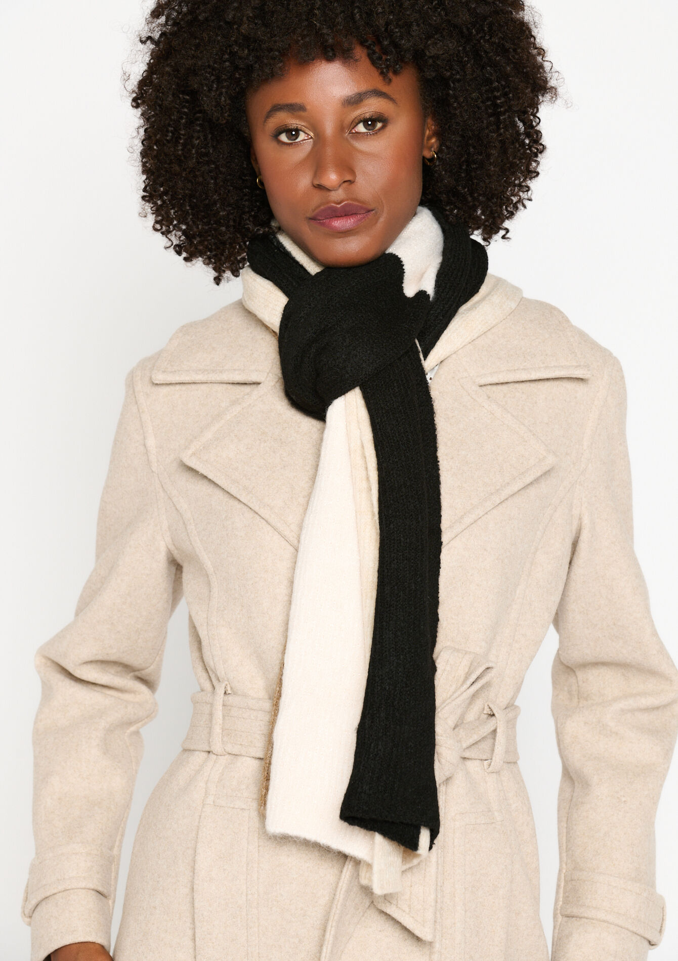 Sjaal met colourblock, Sjaal met colourblock - LT BEIGE - 1075563