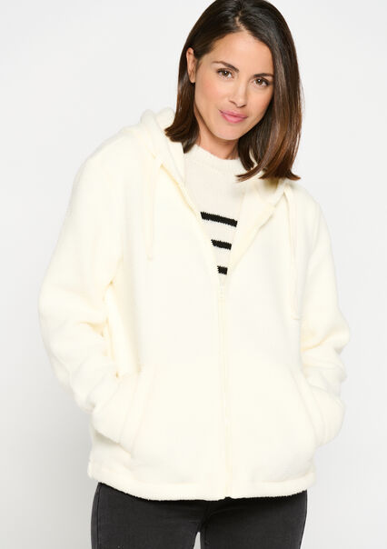 Jacket with hood - VANILLA WHITE  - 15100221_1013