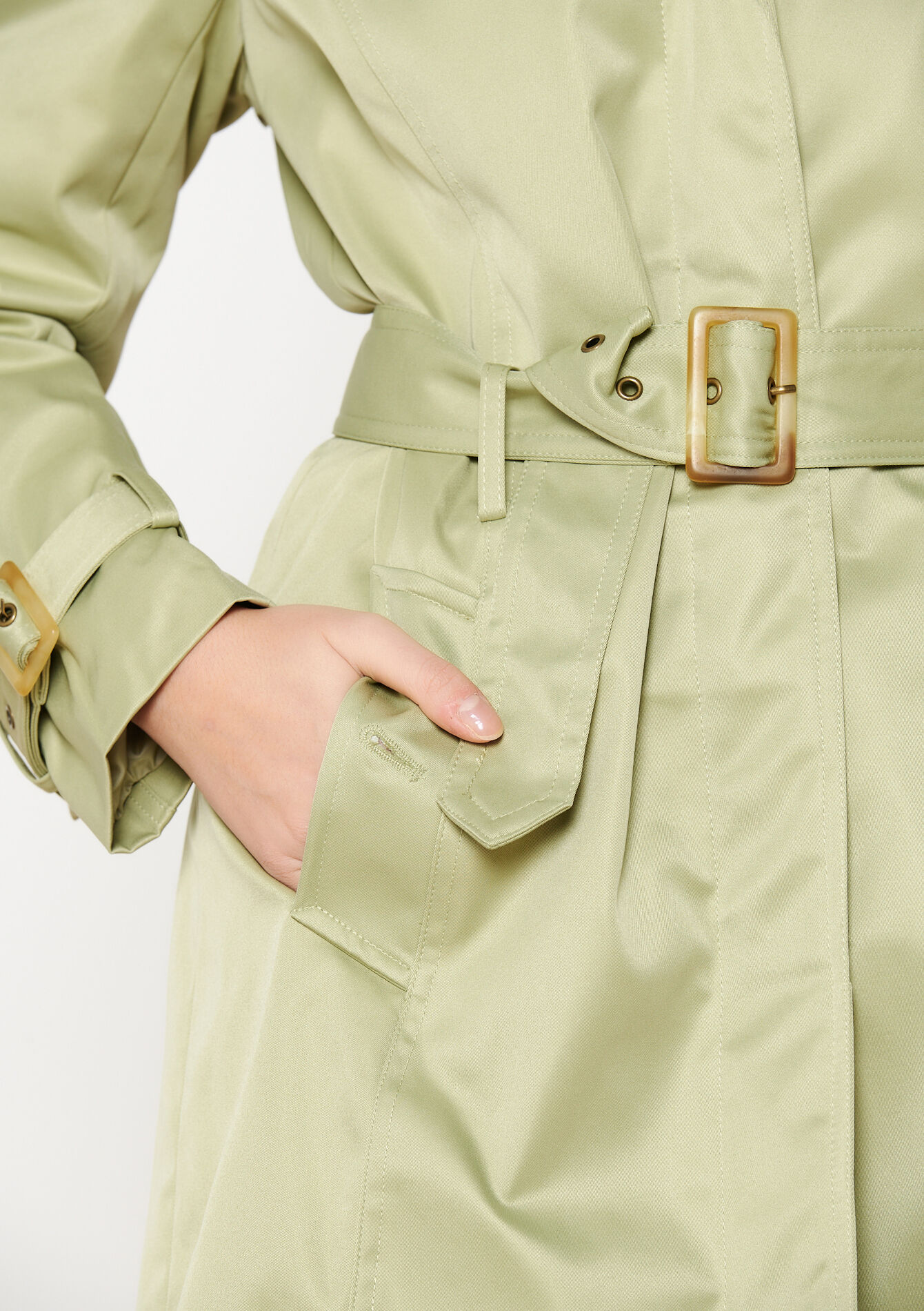 Trenchcoat met kap, Trenchcoat met kap - KHAKI MINT - 23000721_2542