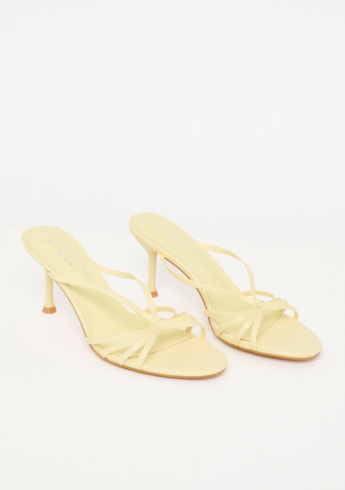 Sandalen met hak en bandjes - YELLOW PASTEL - 13000859_5004