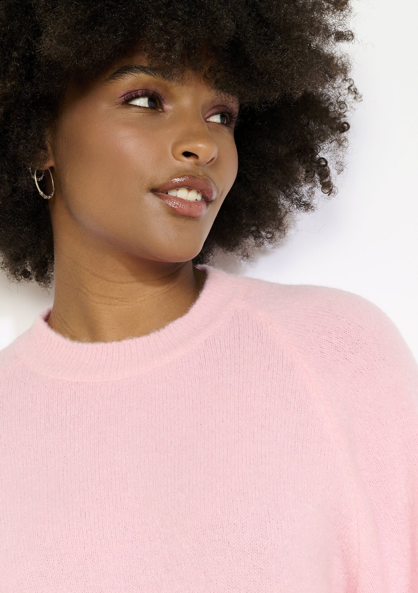 Pull ample en maille douce - PINK BUBBLEGUM - 04007051_1477