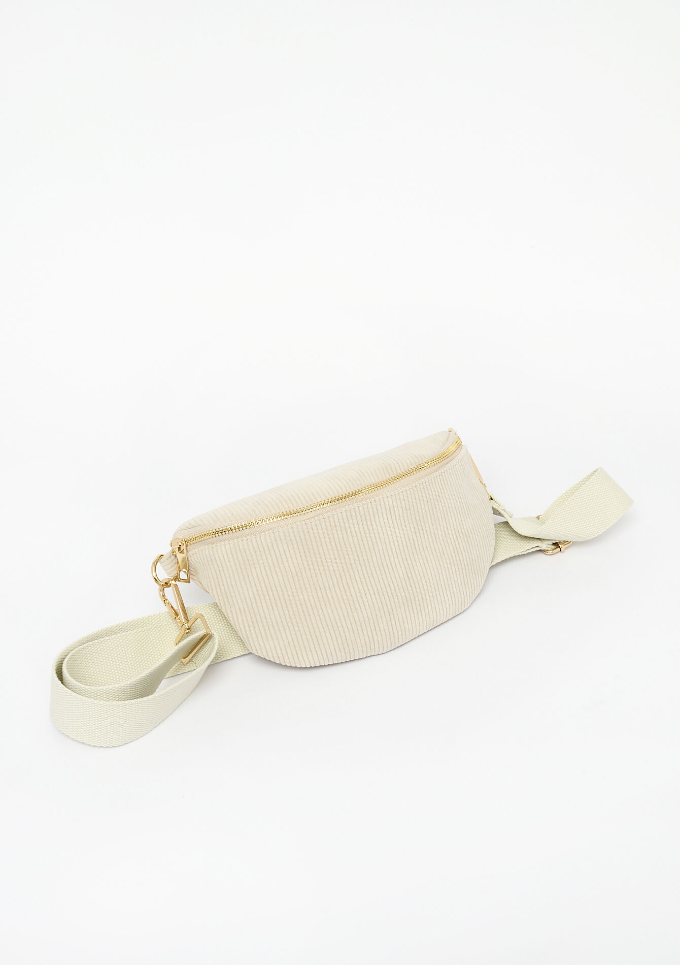 Corduroy crossbody tas - LT BEIGE - 1110333