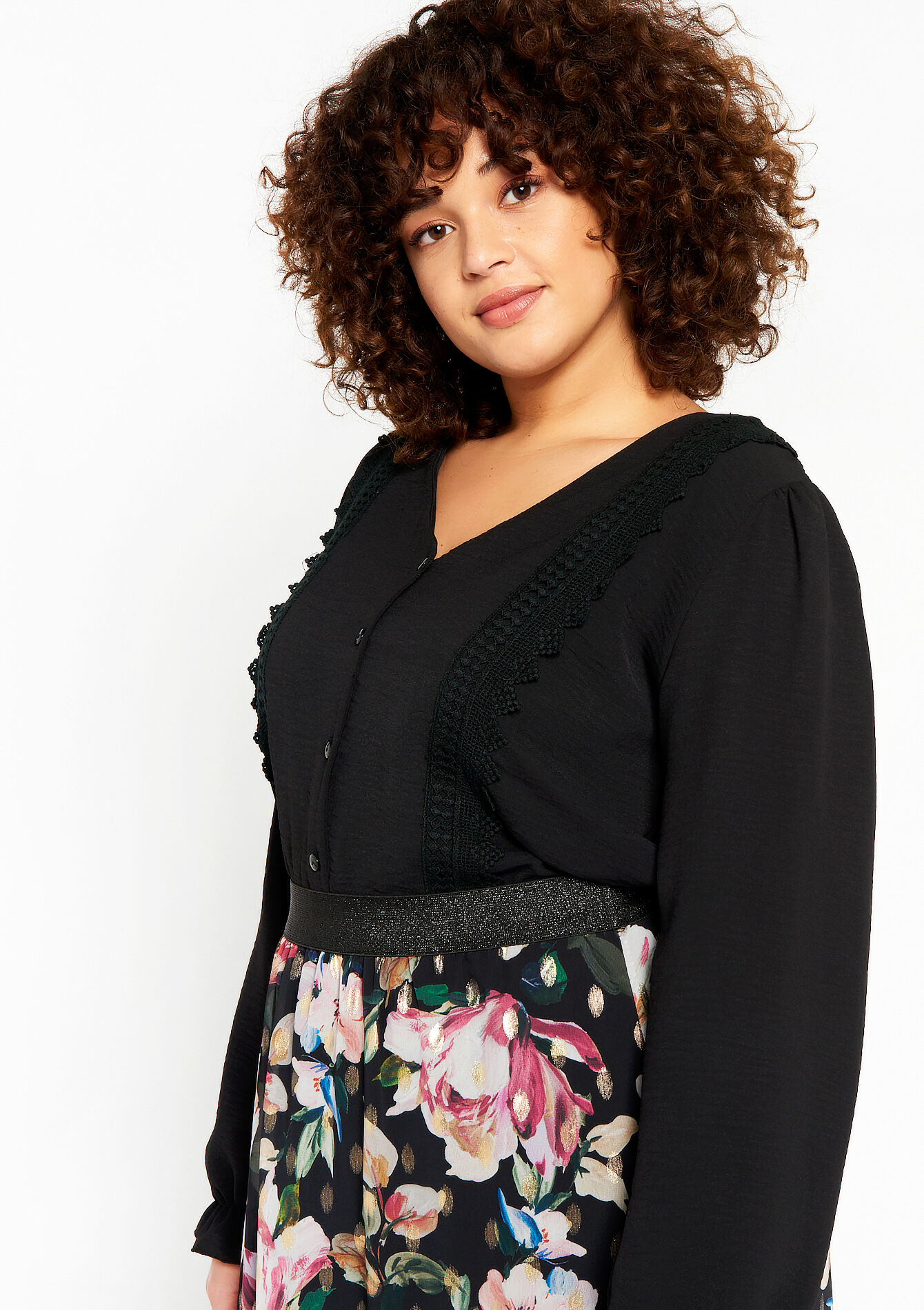 Blouse with embroidery, Blouse with embroidery - BLACK - 05702131_1119